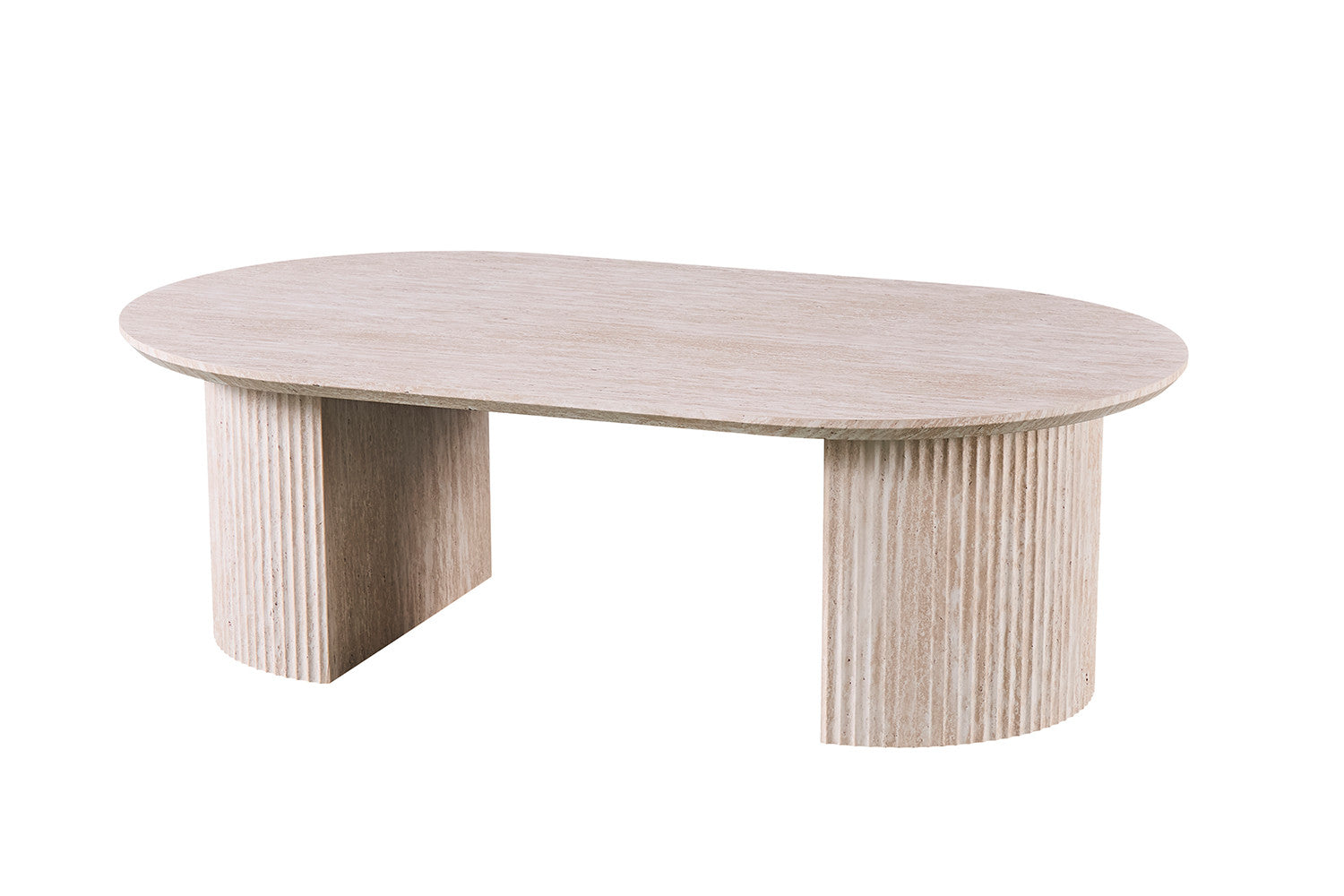 Salontafel 'Lagos' 120 cm Ovaal Decor Travertin Beige