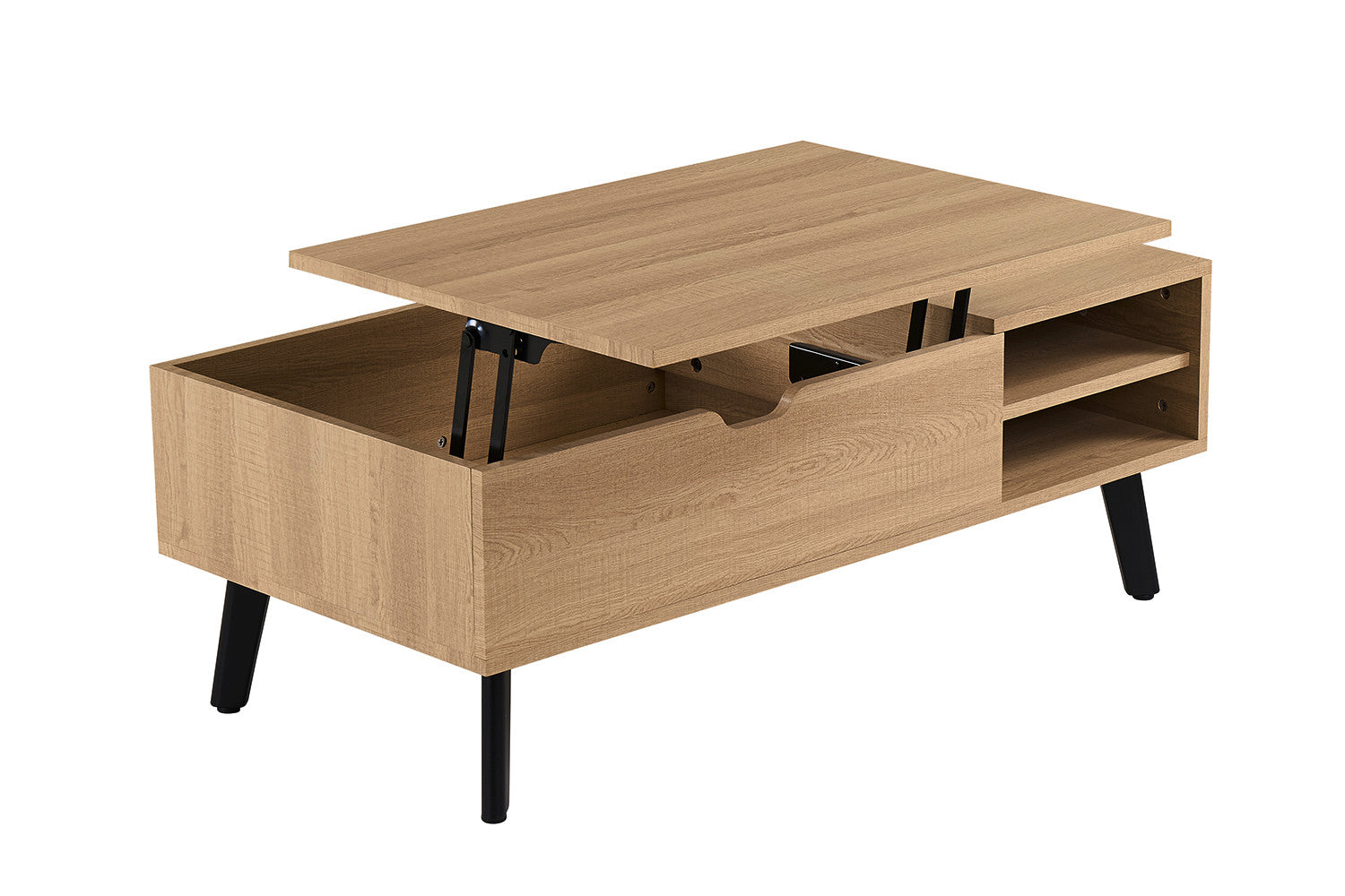 Salontafel Justine Opklapbare top Eik Naturel