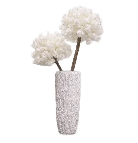 Dubbele witte pampa in witte design pot