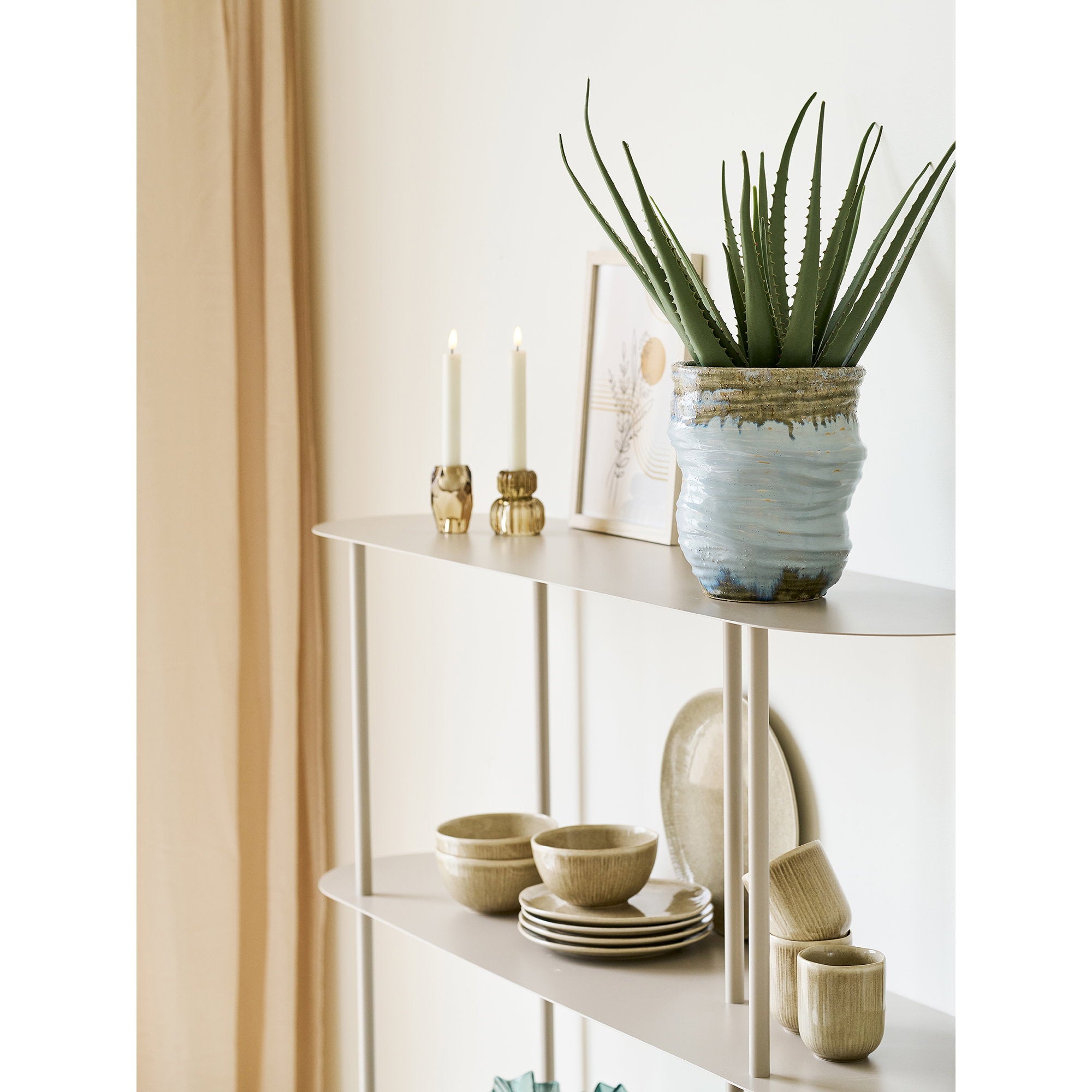 Rieti wandplanken asymetrisch sand 31x118x139 cm