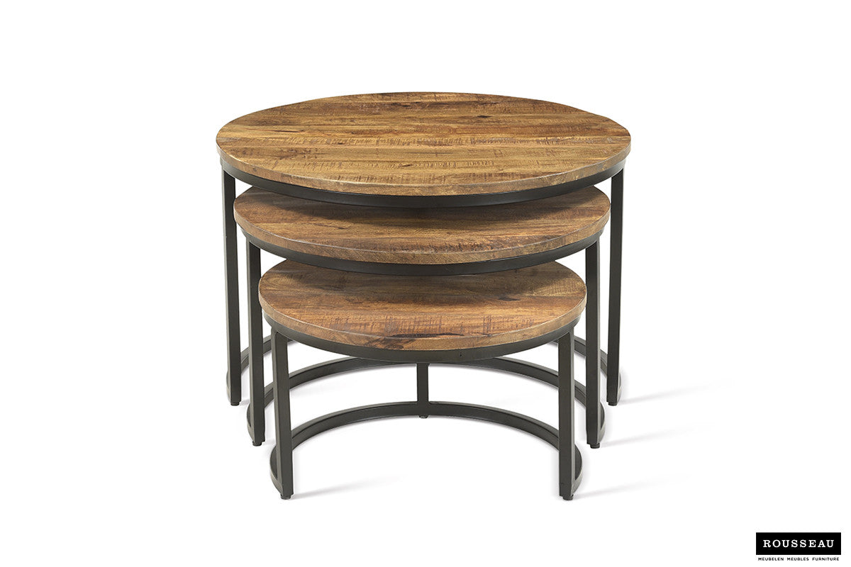 Salontafel 'Arnod' 3-delig Mango hout
