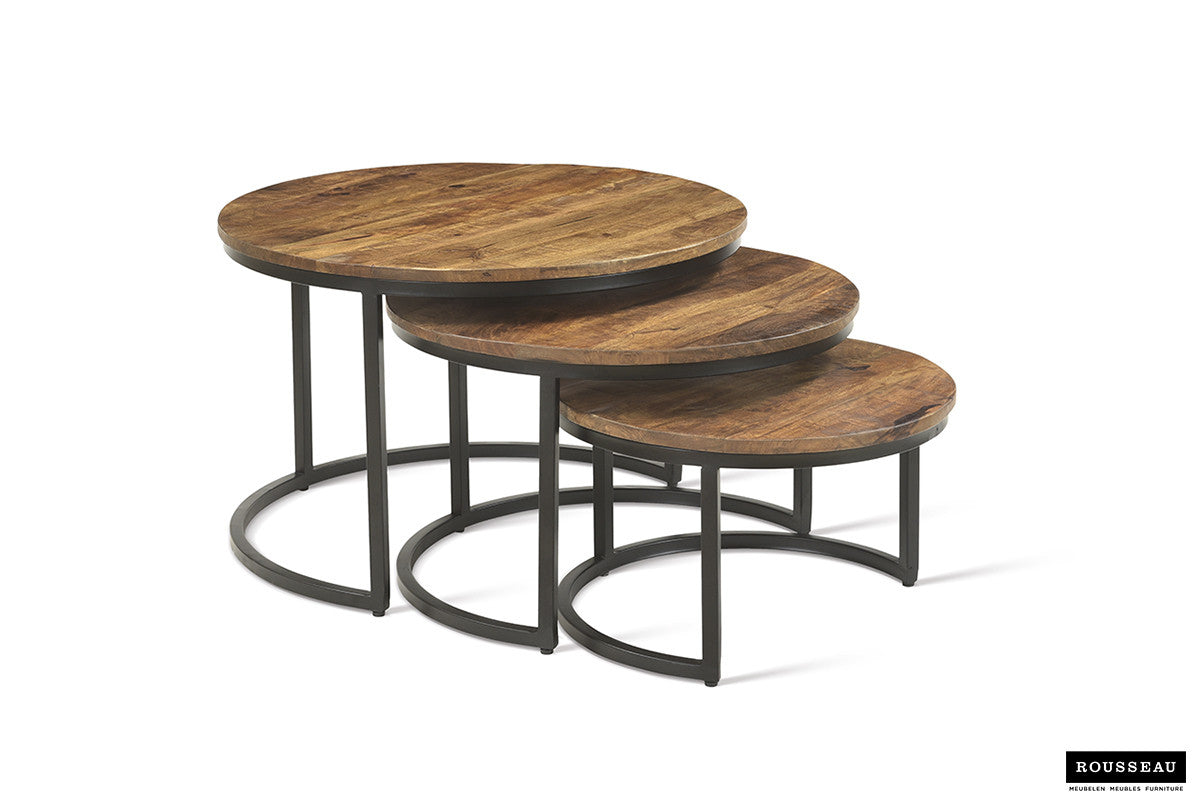 Salontafel 'Arnod' 3-delig Mango hout