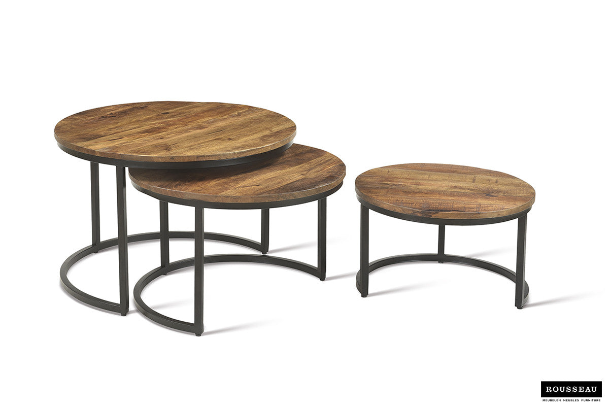 Salontafel 'Arnod' 3-delig Mango hout