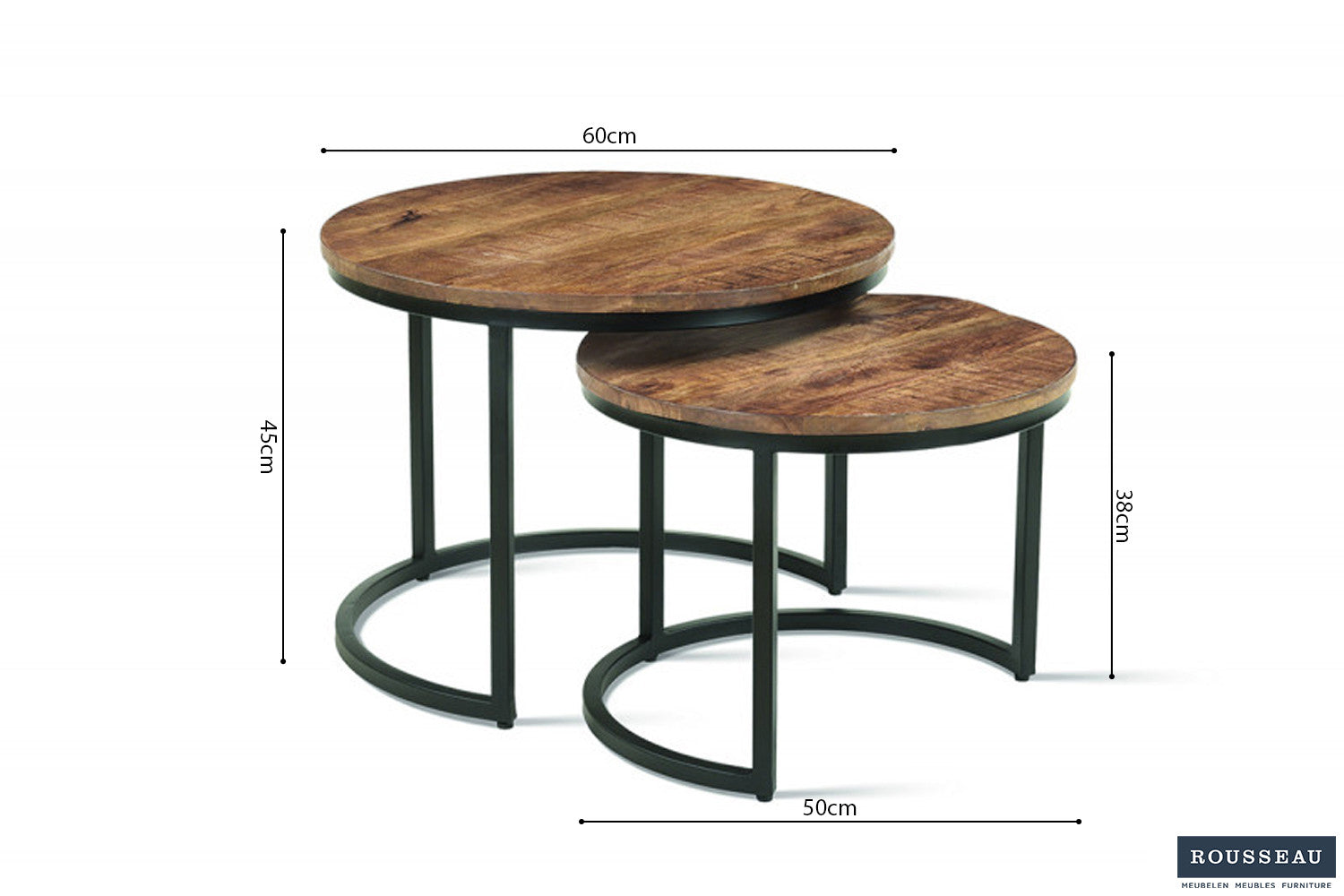 Salontafel 'Goja' 2-delig Mango hout