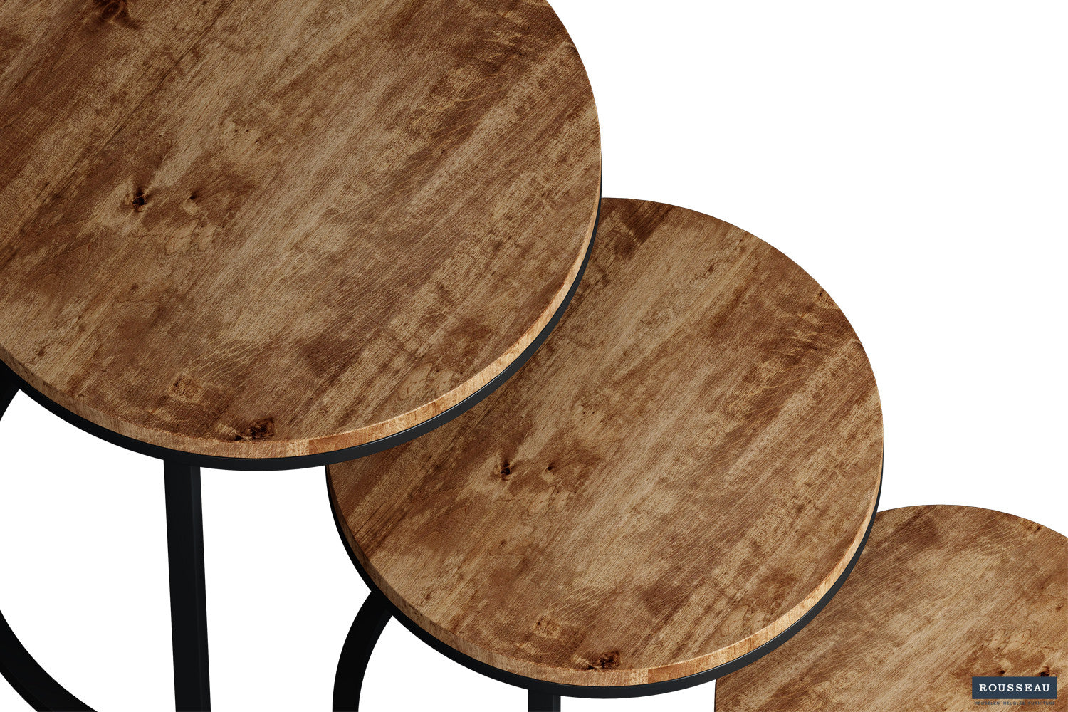 Bijzettafel 'Plano' 3-delig Mango hout