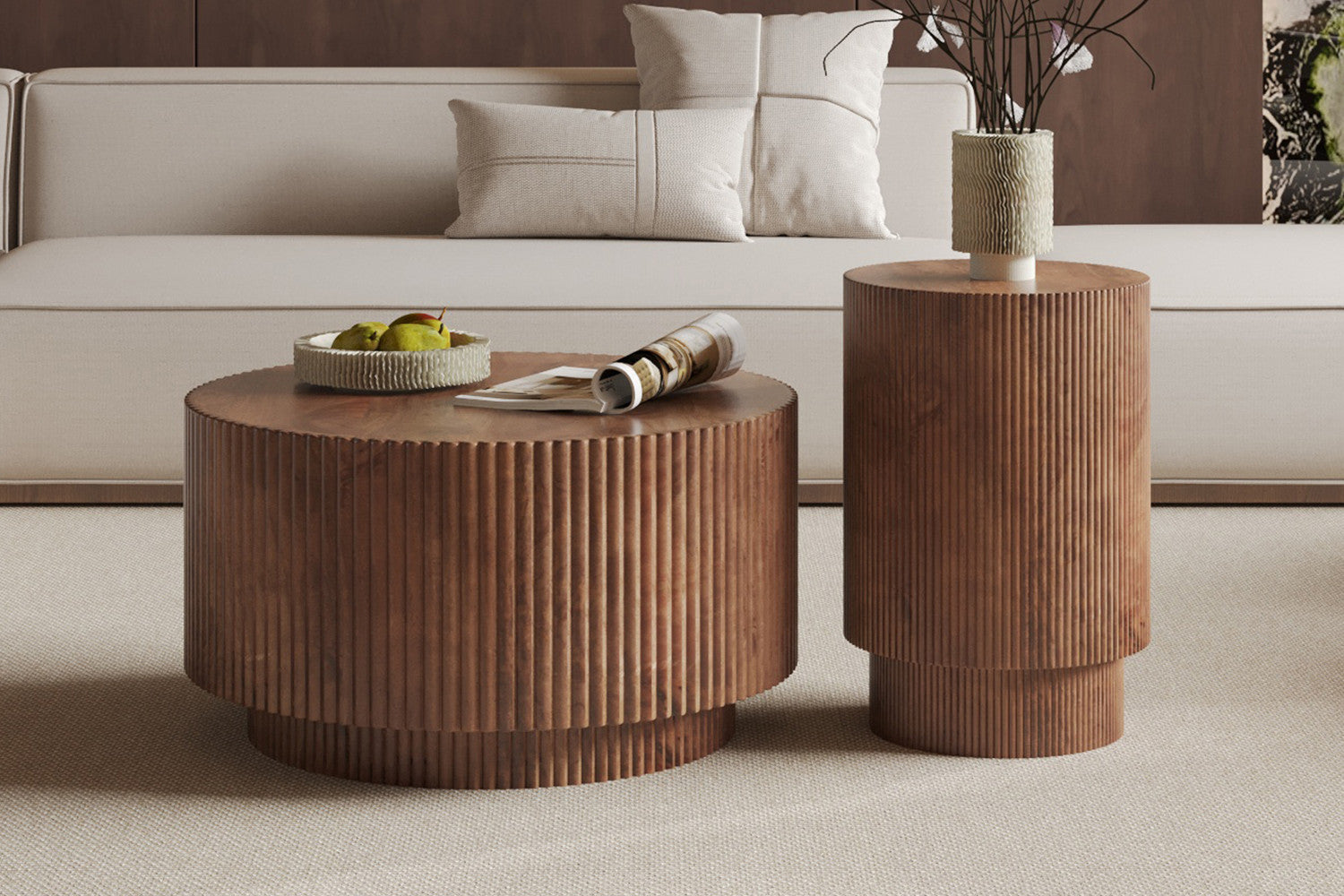 Bijzettafel Victor Mango hout Lichtbruin