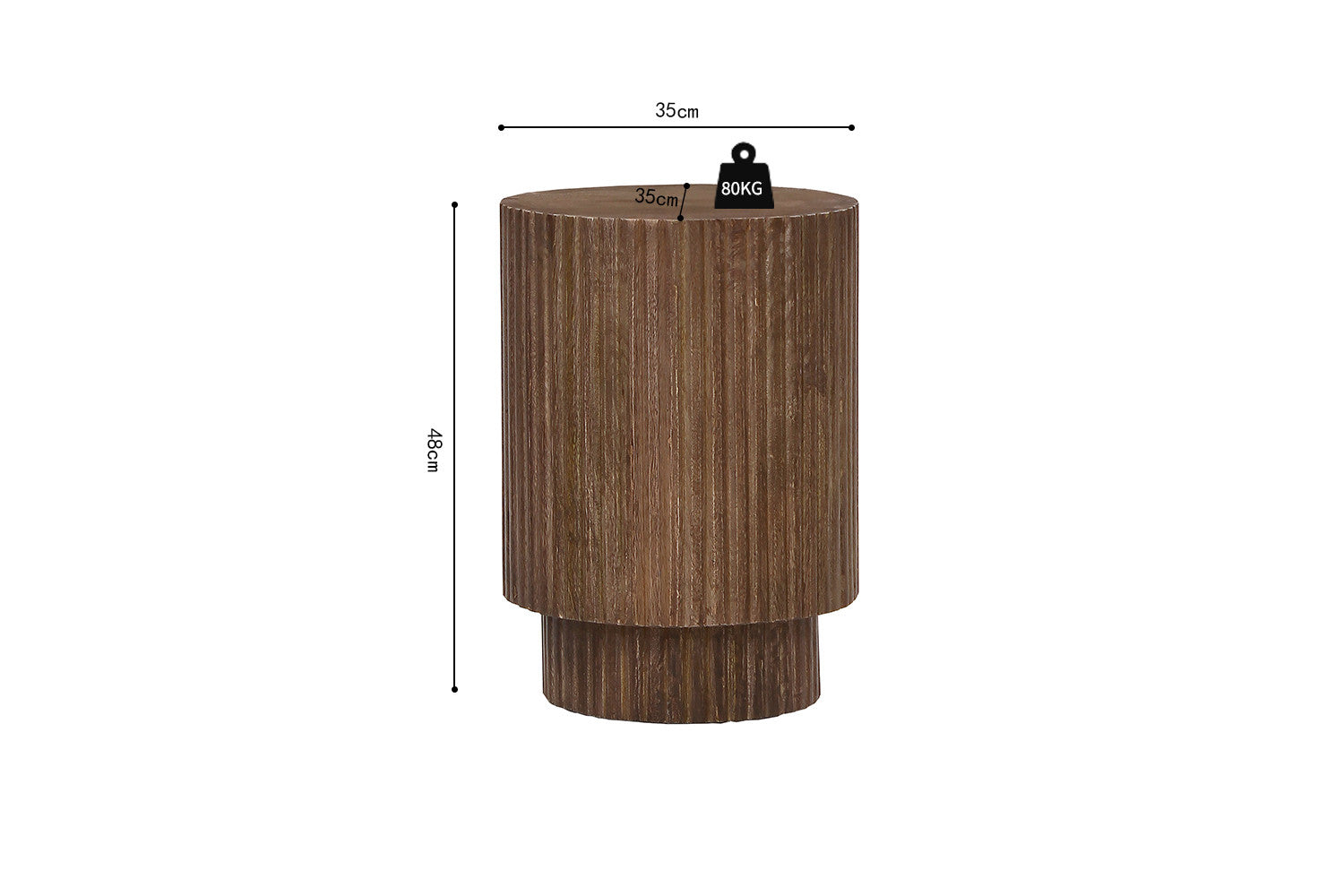 Bijzettafel Victor Mango hout Lichtbruin