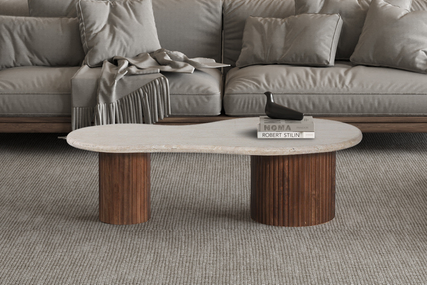 Salontafel Marlon 120 cm Travertin Beige