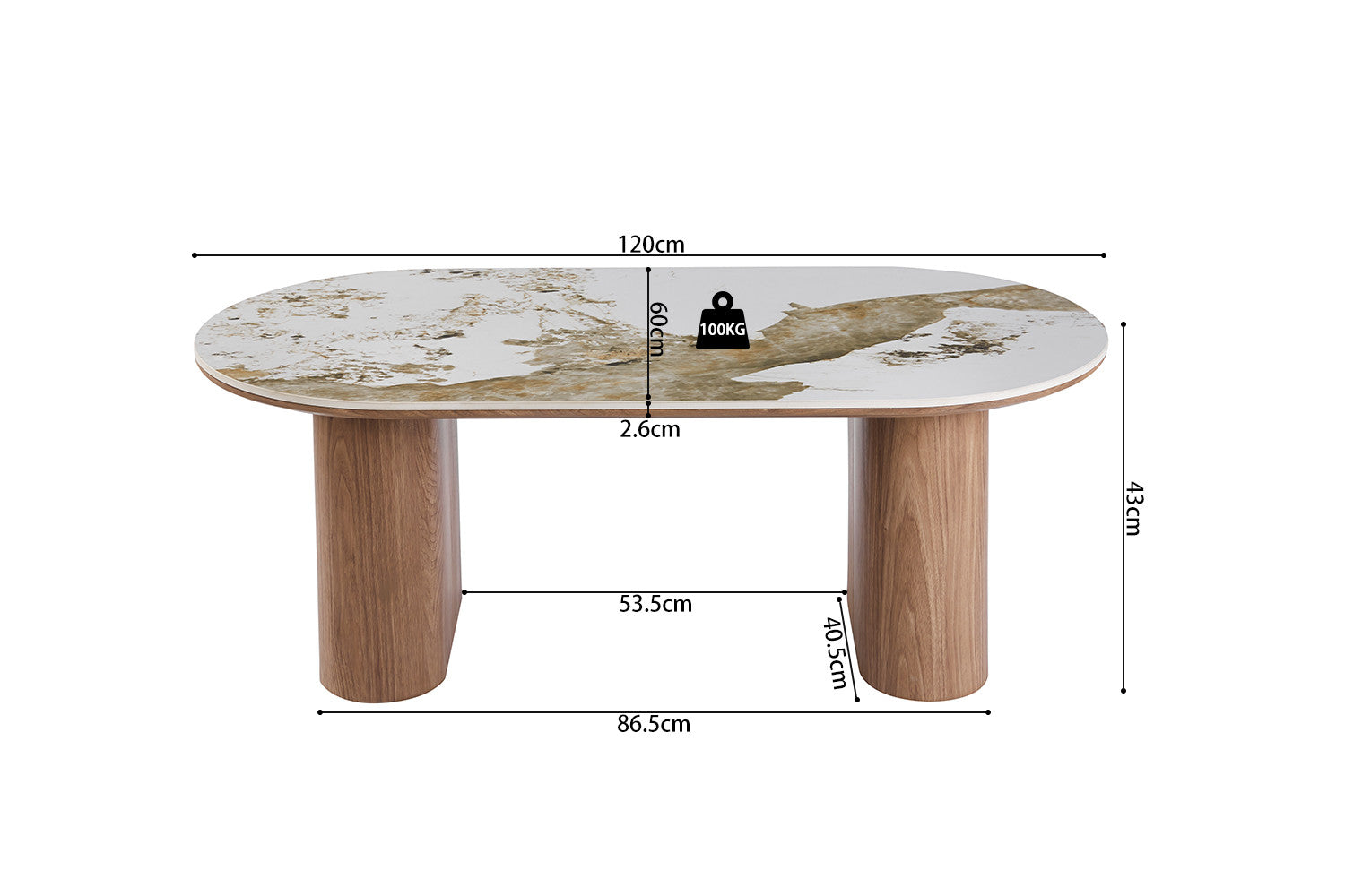 Salontafel Evora Glanzend Pandora