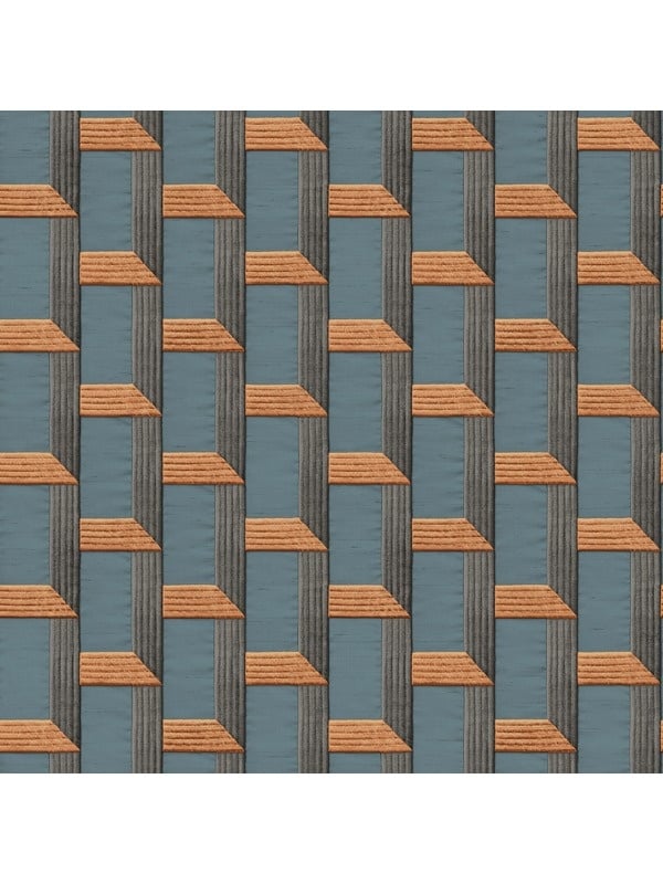 Behang Wallstitch design blue