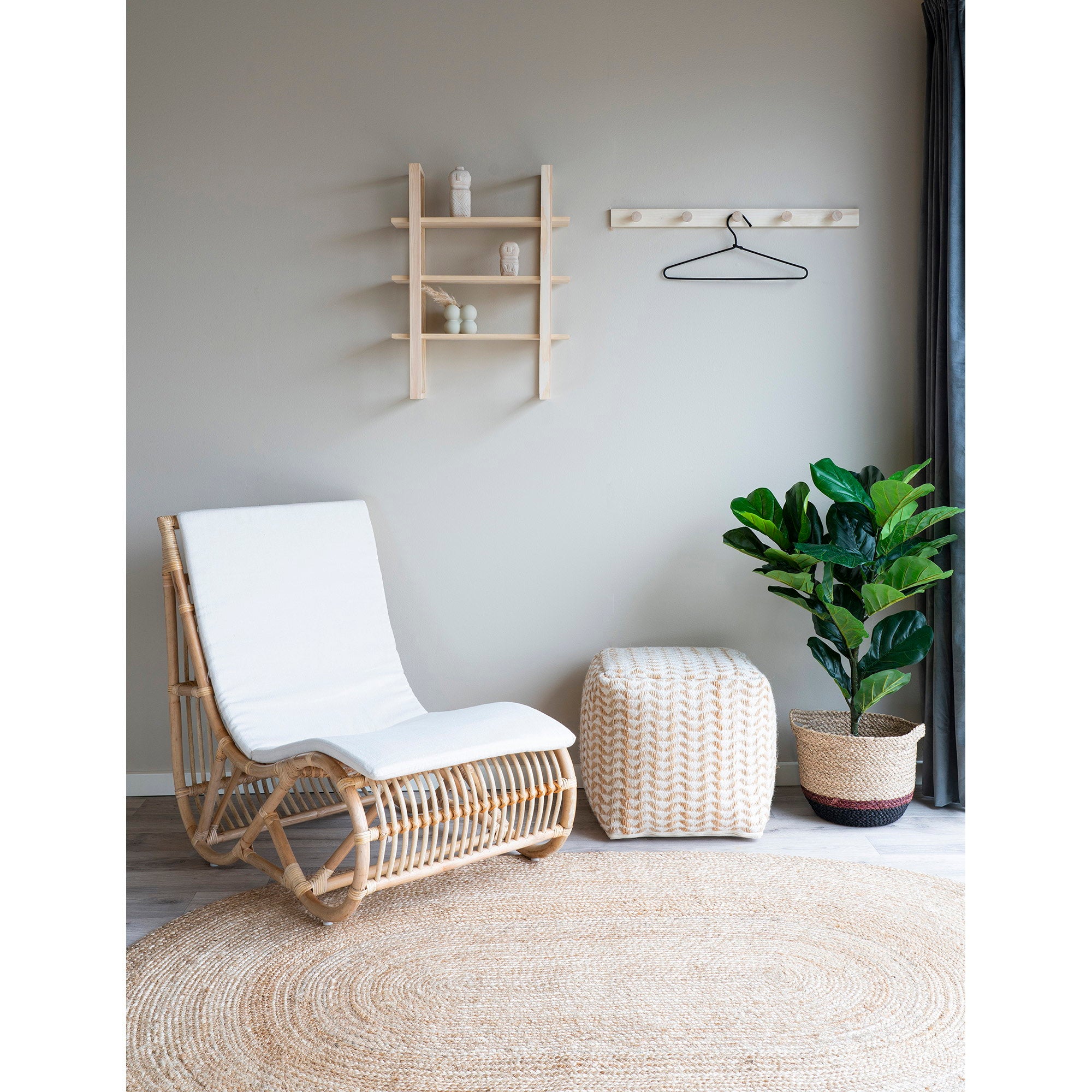 Bombay vloerkleed jute, natural 140x200 cm
