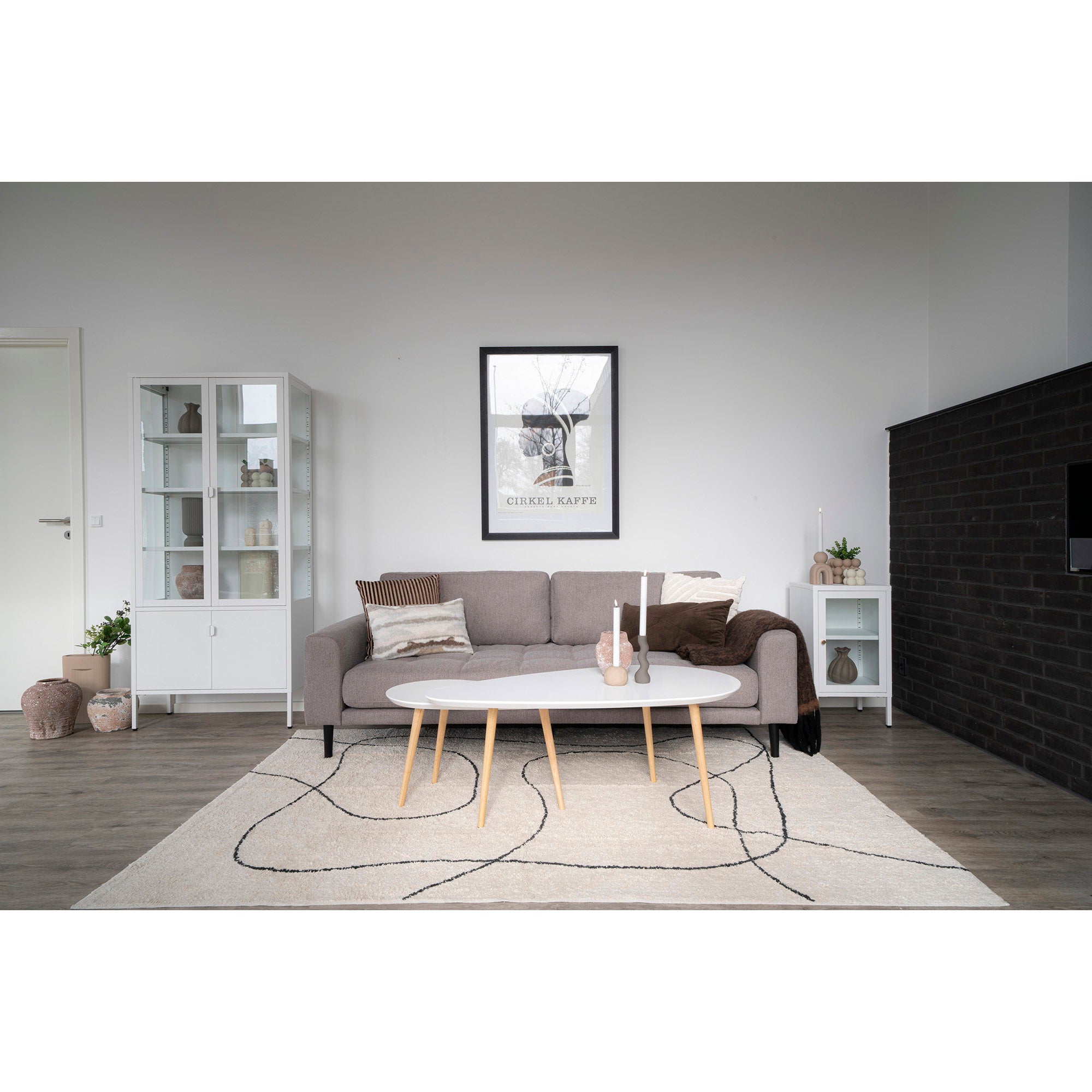 Tampa katoenen vloerkleed natural, 160x230 cm