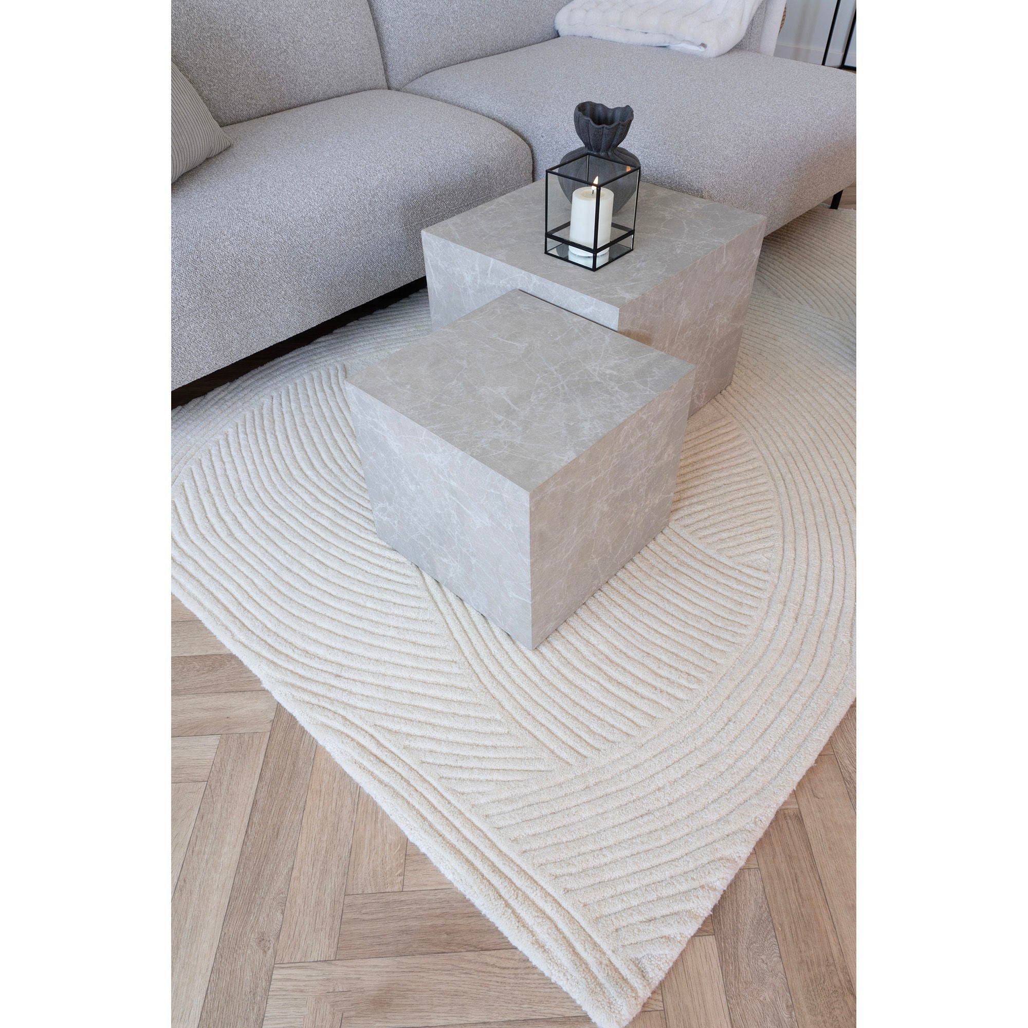 Pune vloerkleed getuft in ivoor 160x230 cm