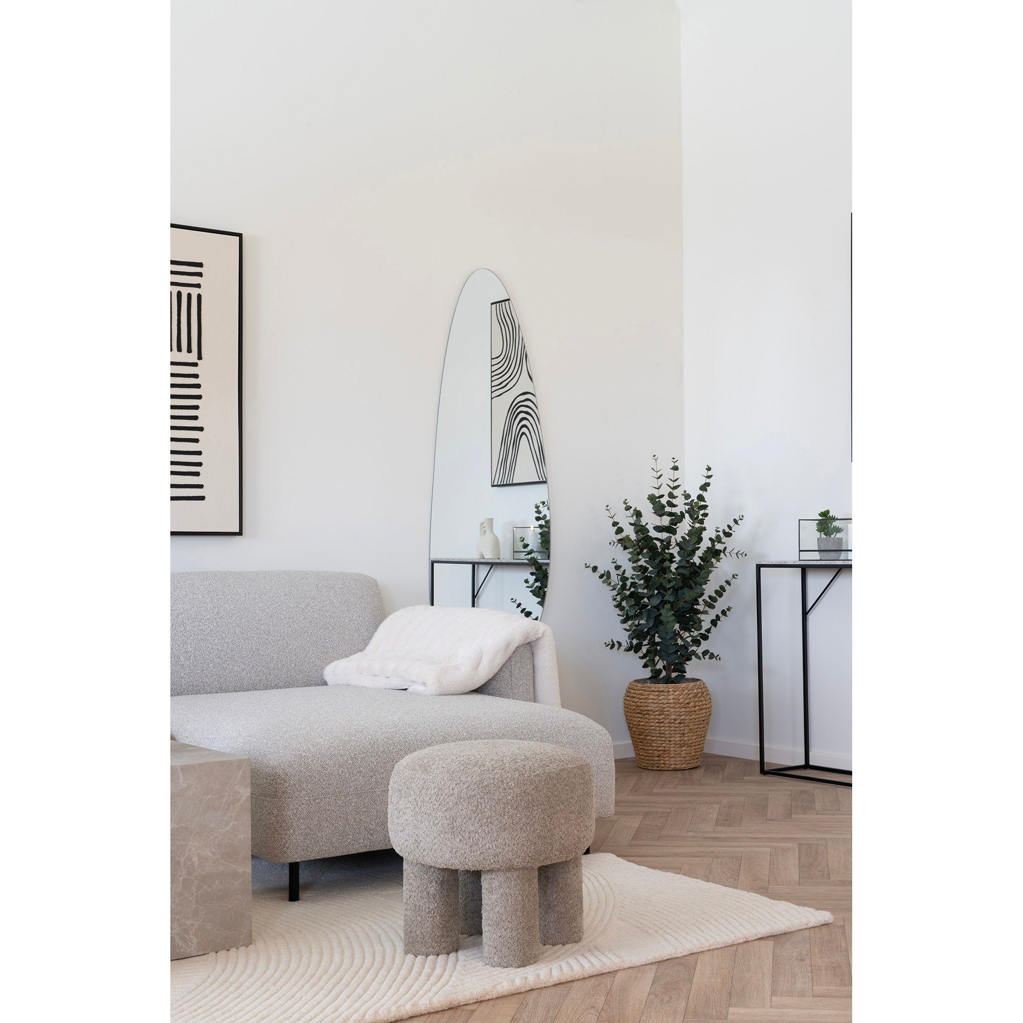 Pune vloerkleed getuft in ivoor 160x230 cm