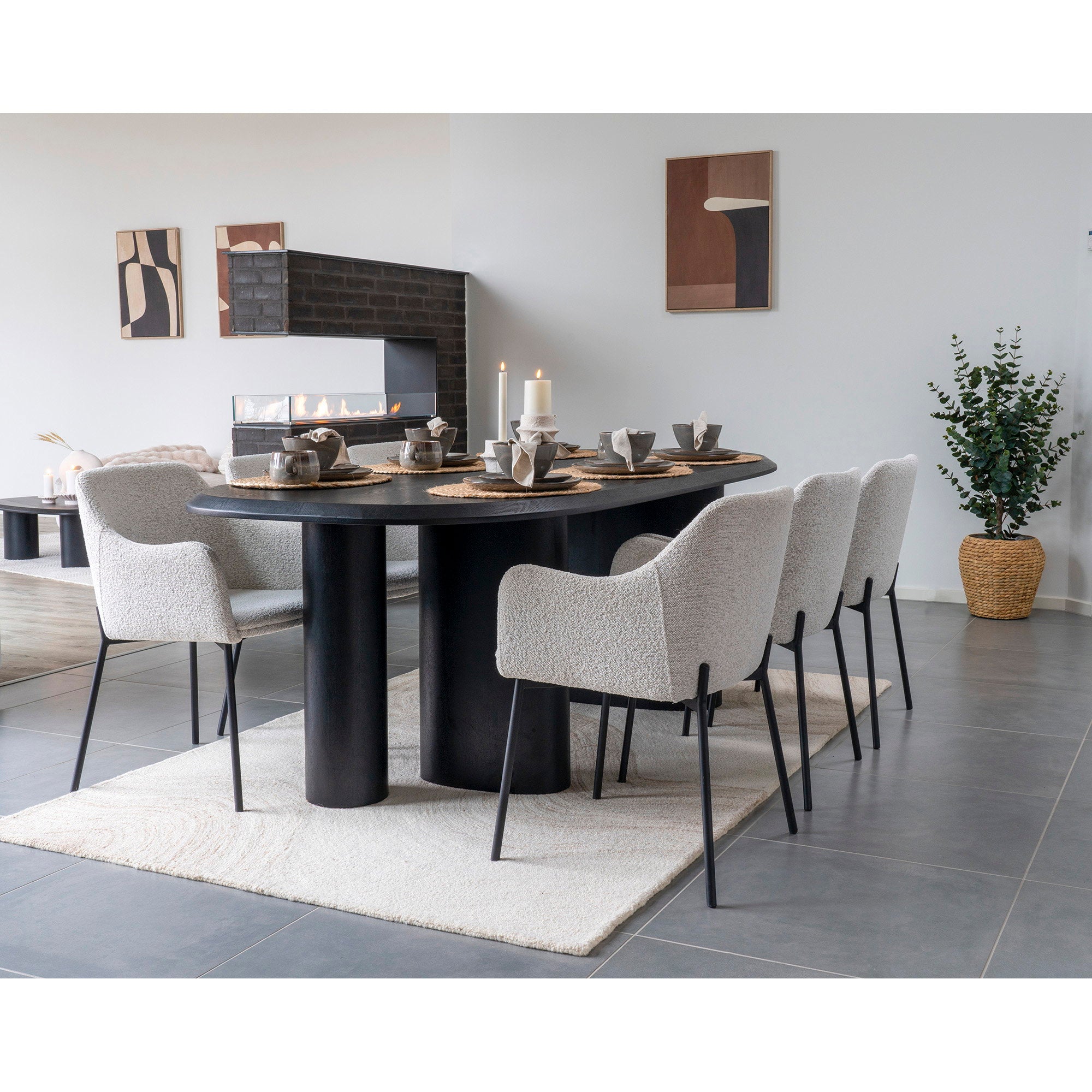 Surat vloerkleed getuft, bruin/ivoor 160x230 cm