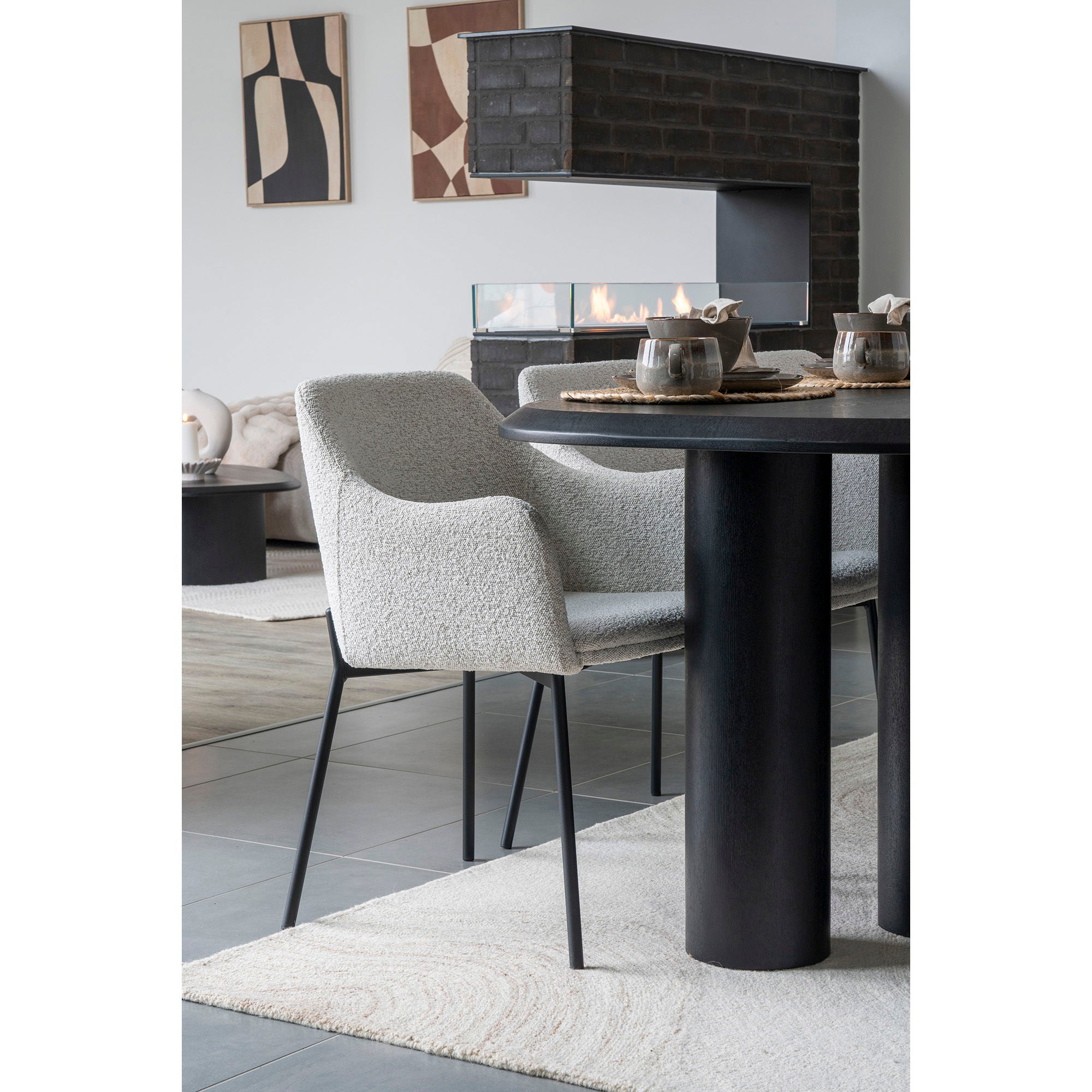 Surat vloerkleed getuft, bruin/ivoor 160x230 cm