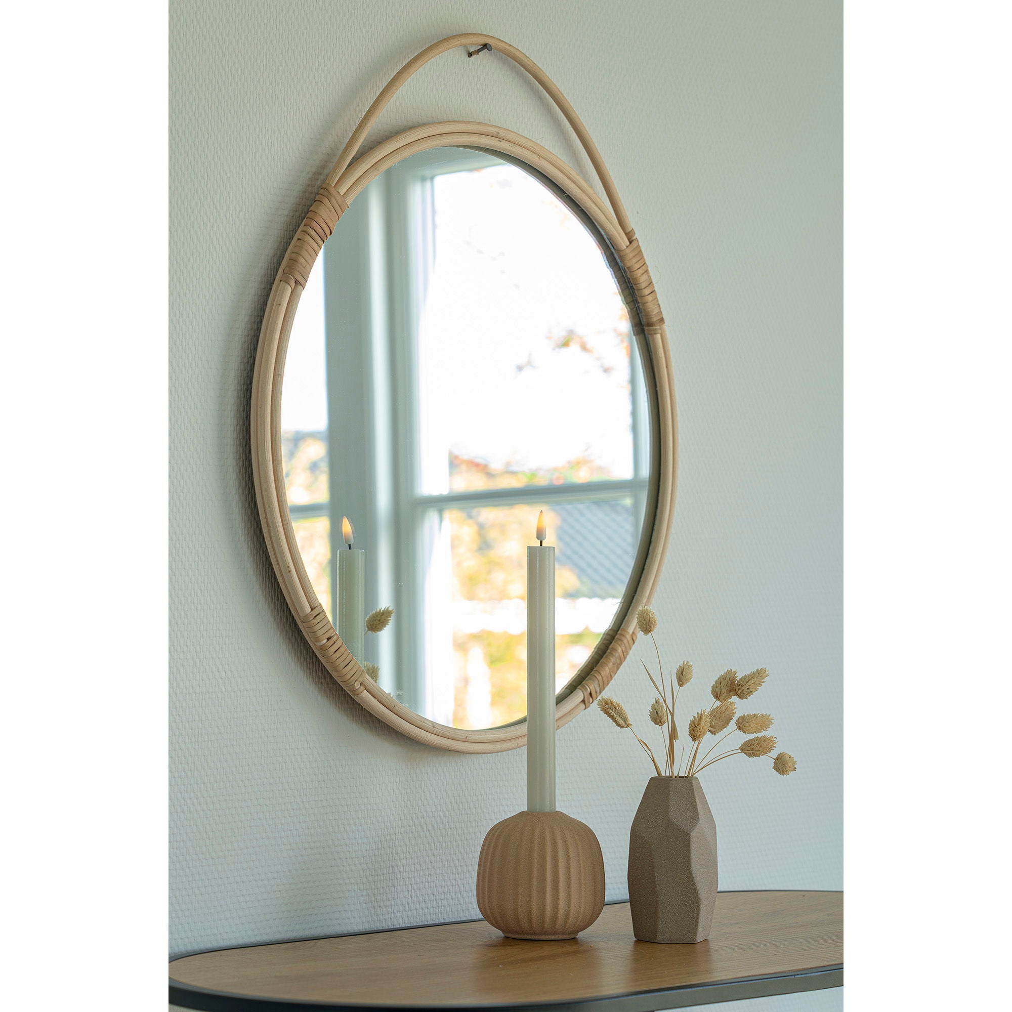 Malo rattan spiegel ø50 cm