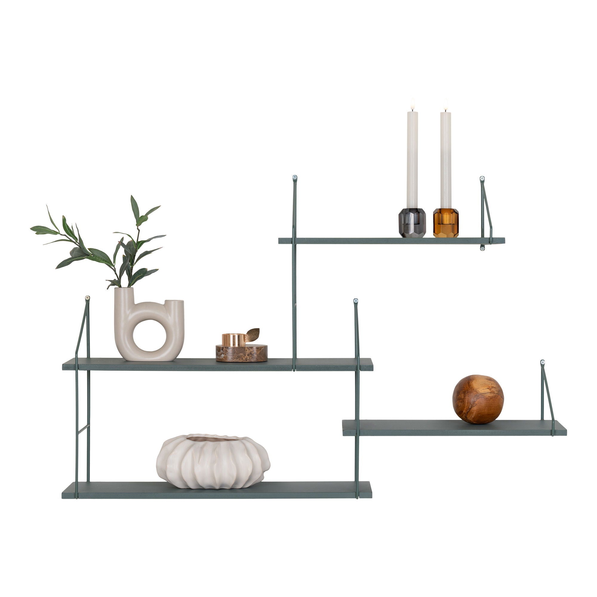 Harlem wandplank in groen 99x17,5x62 cm
