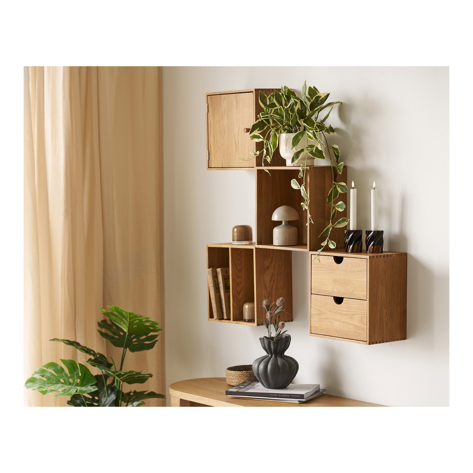Townsville eiken wandplank 18x30x30 cm