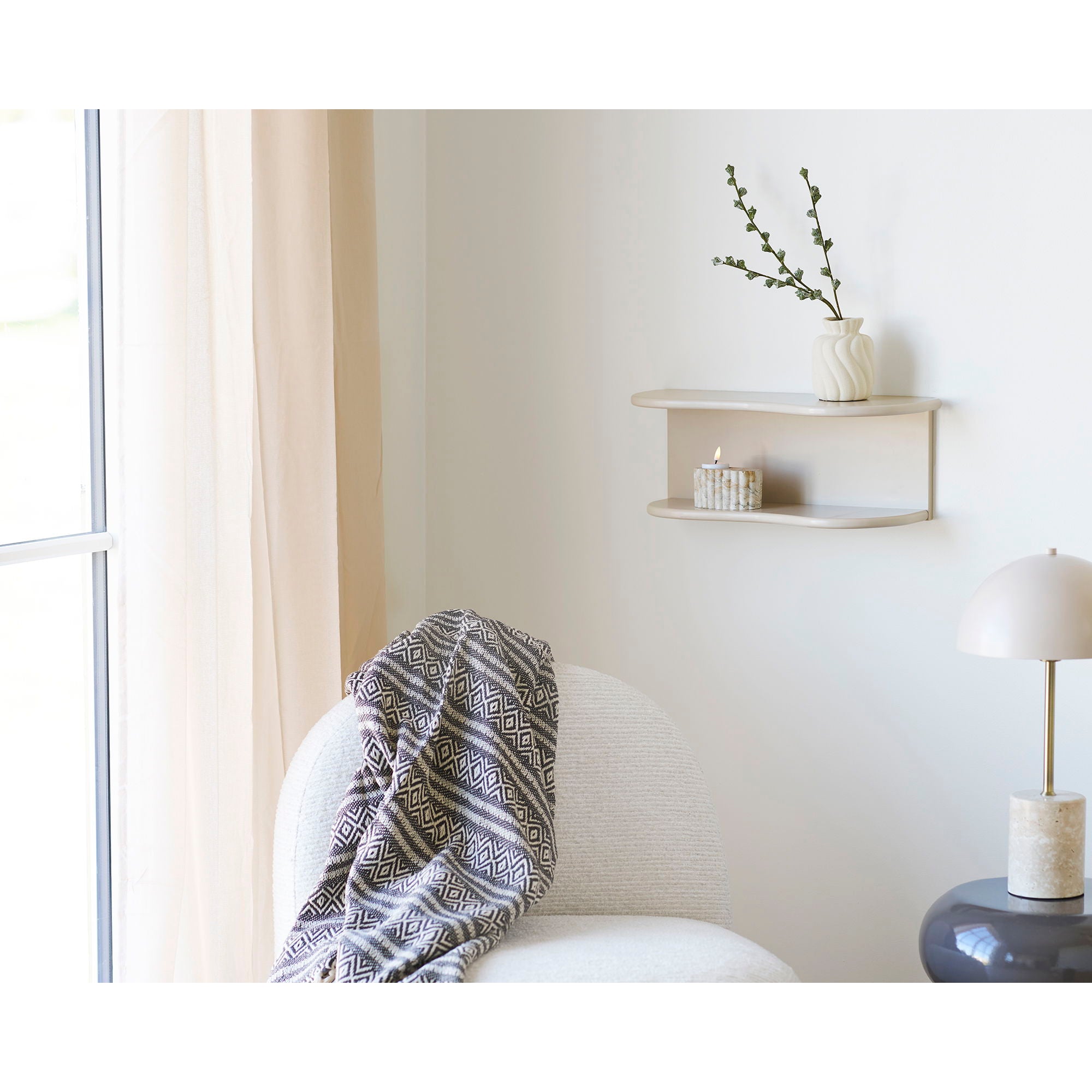 Botta wandplank beige 44x17,5x18 cm