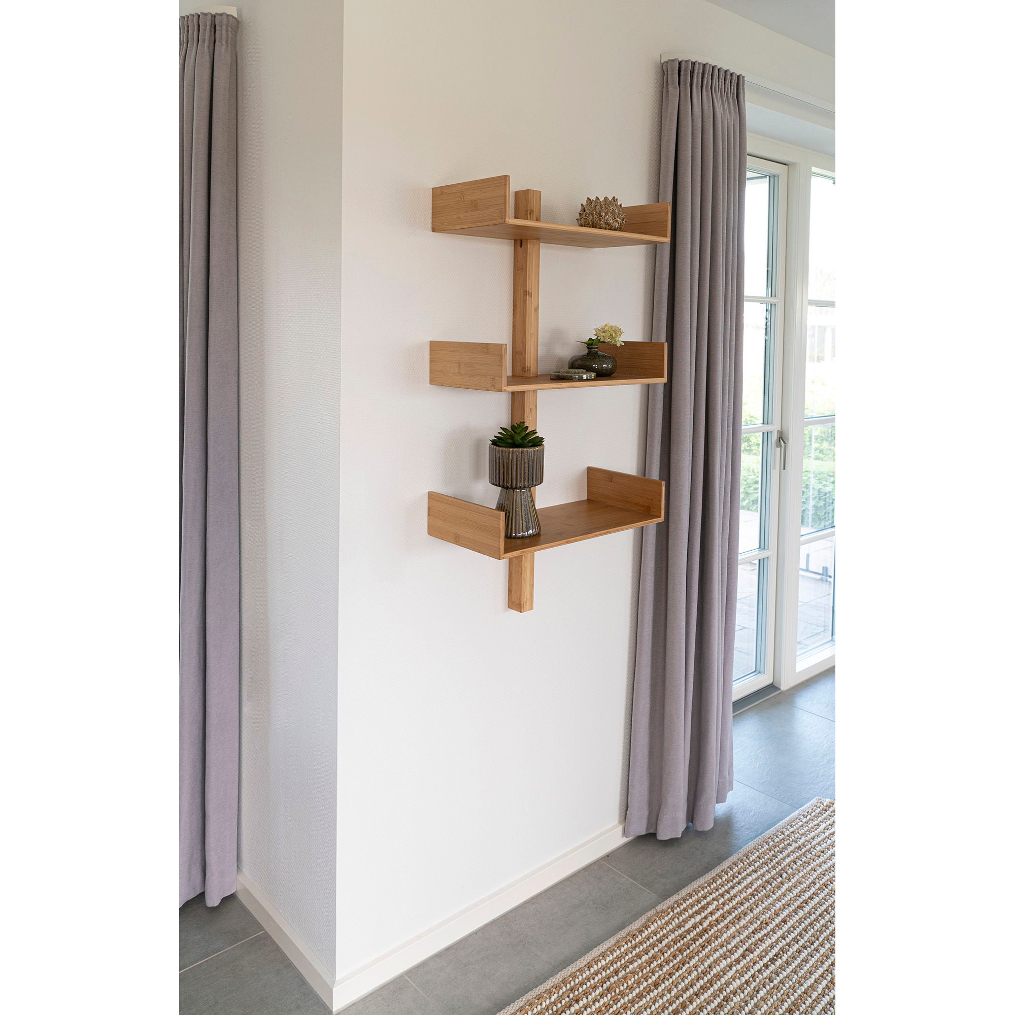 Villa wandplank van bamboo 50x102 cm