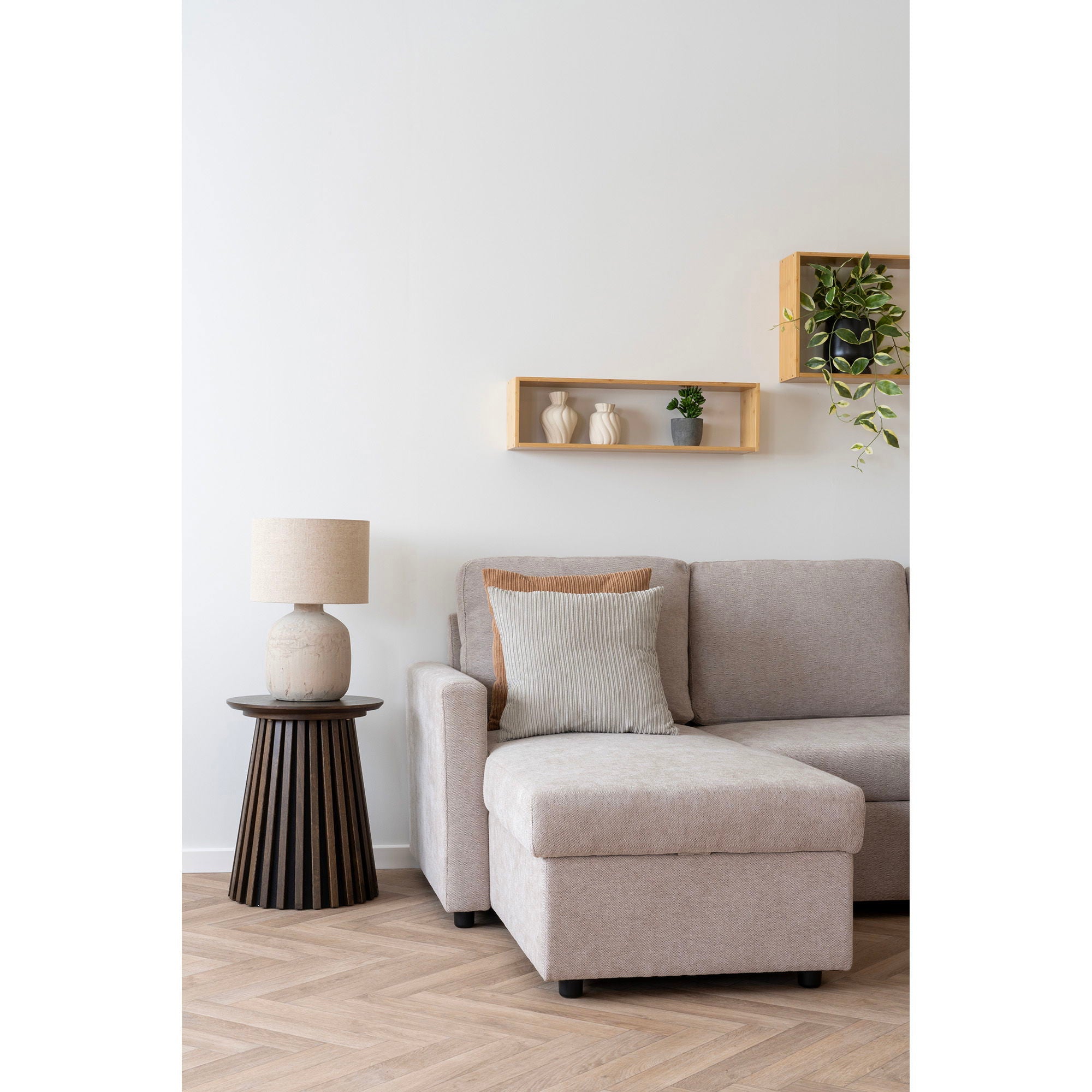 Ember wandplank bamboo 70x15x19,5 cm