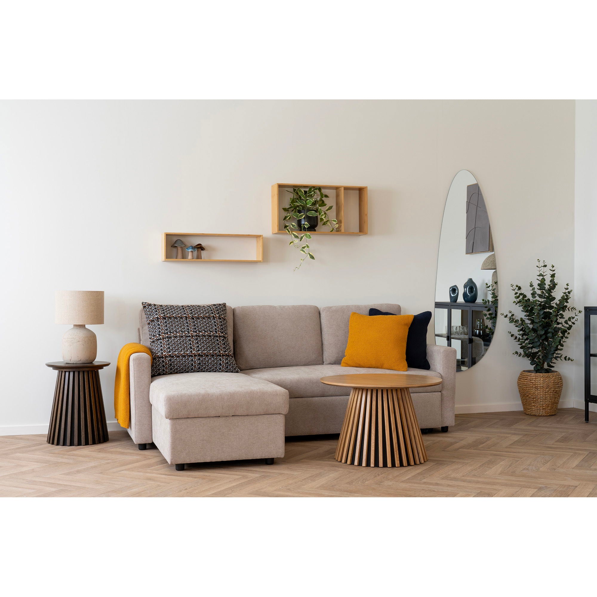 Ember wandplank bamboo 70x15x19,5 cm