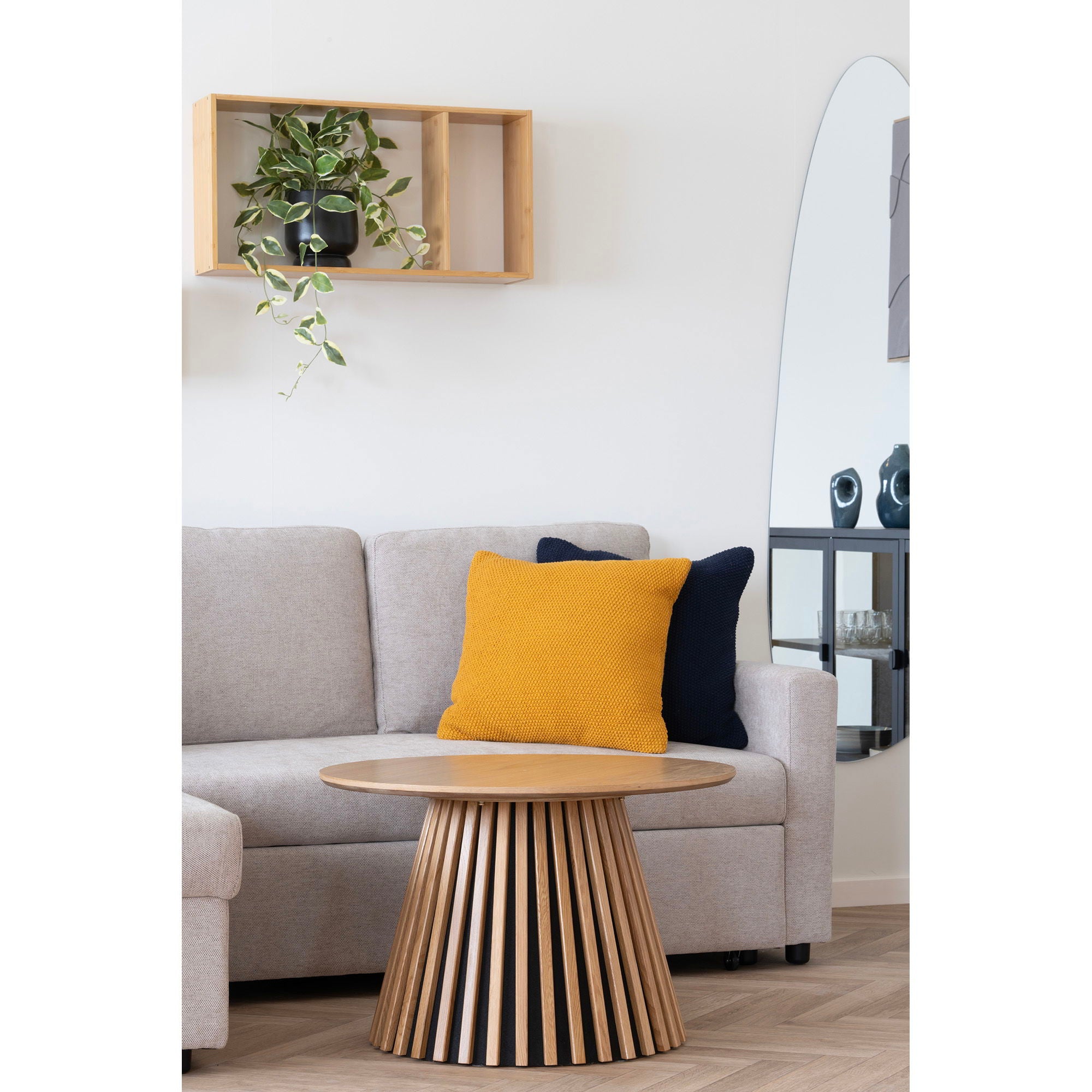 Ember wandplank van bamboo 70x15x35,5 cm