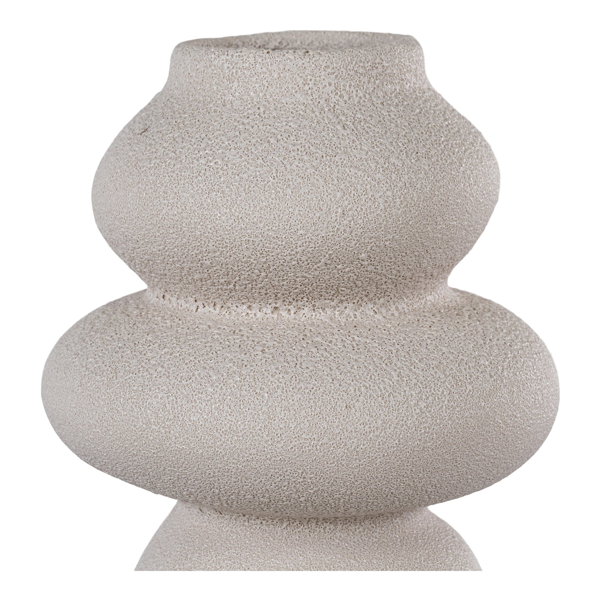 Keramische vaas in beige ø14,5x26,5 cm