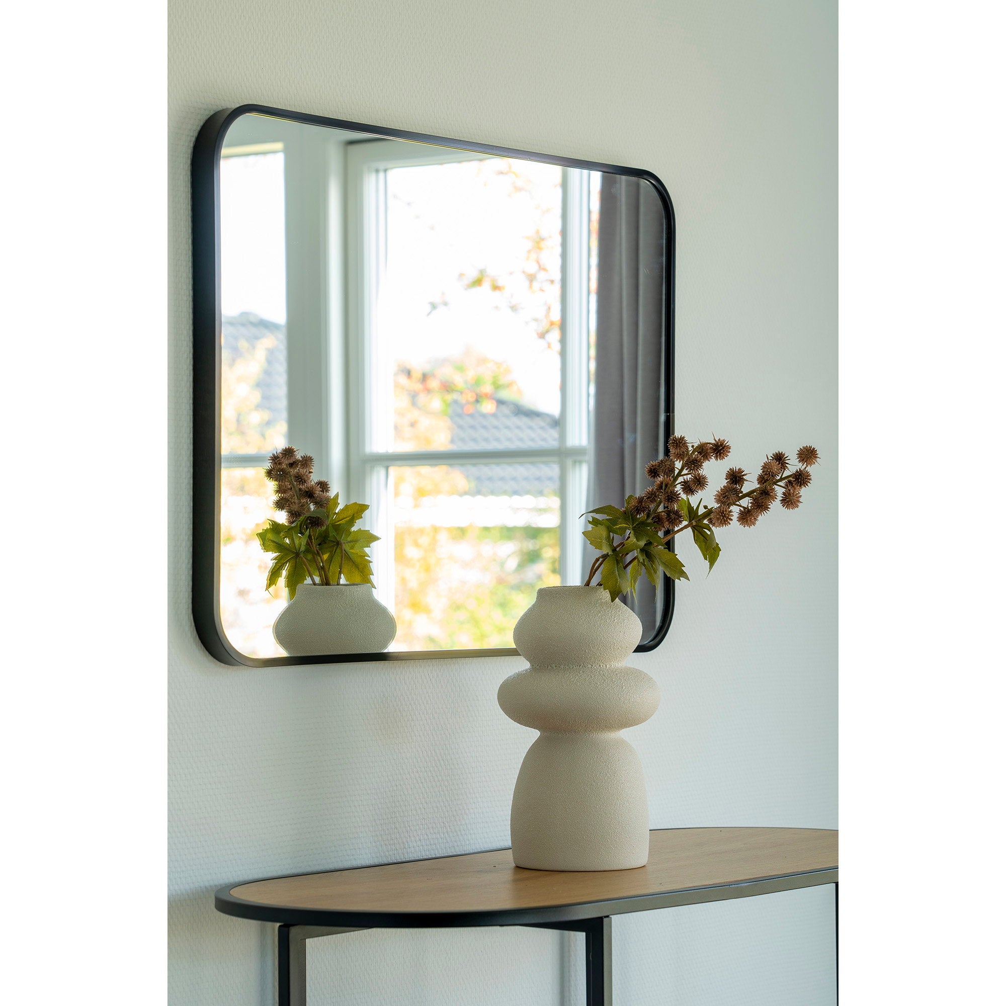 Keramische vaas in beige ø14,5x26,5 cm