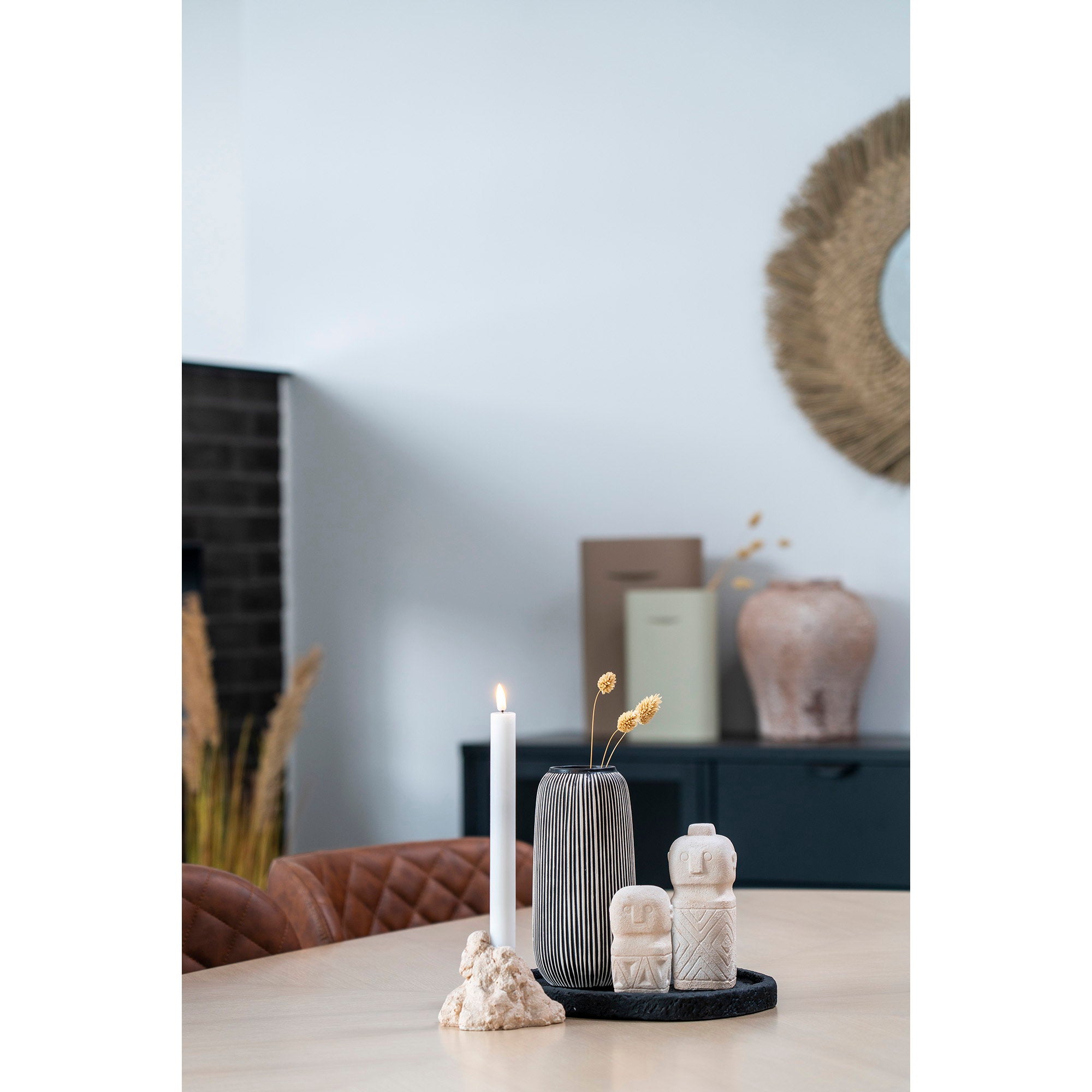 Demi decor van cement, beige 5,5x5,5x10 cm