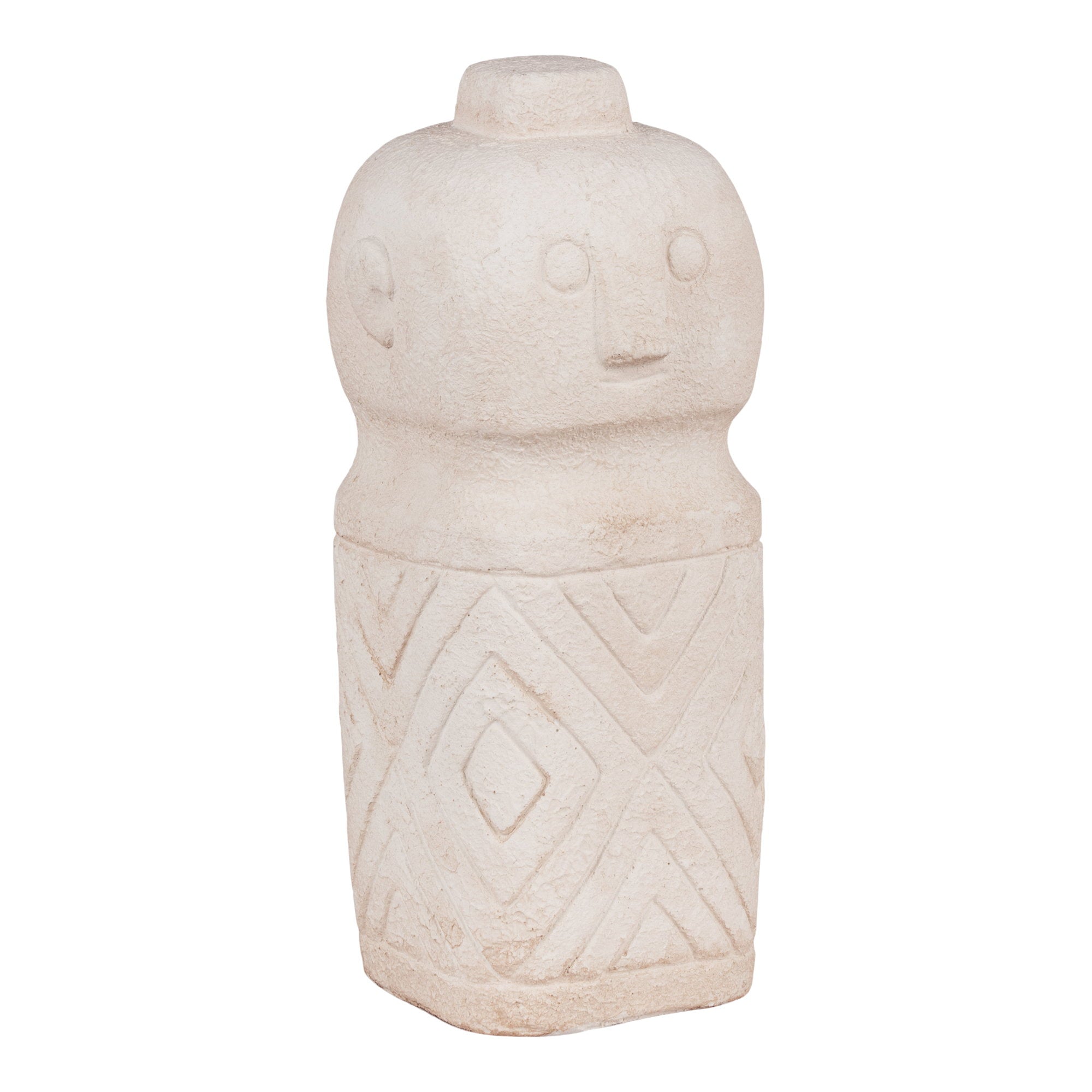 Demi decor van cement, beige 6,5x6,5x15 cm
