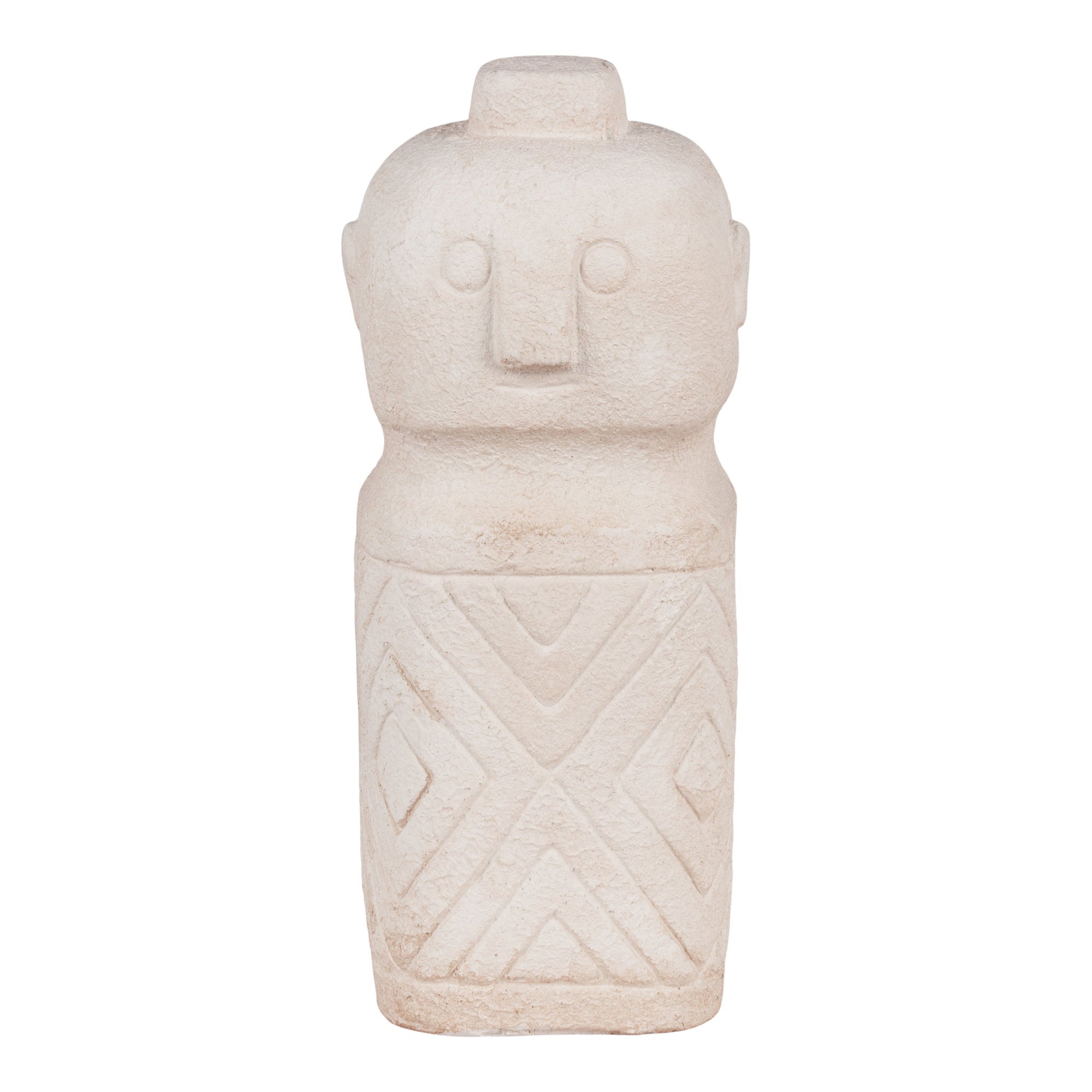 Demi decor van cement, beige 6,5x6,5x15 cm