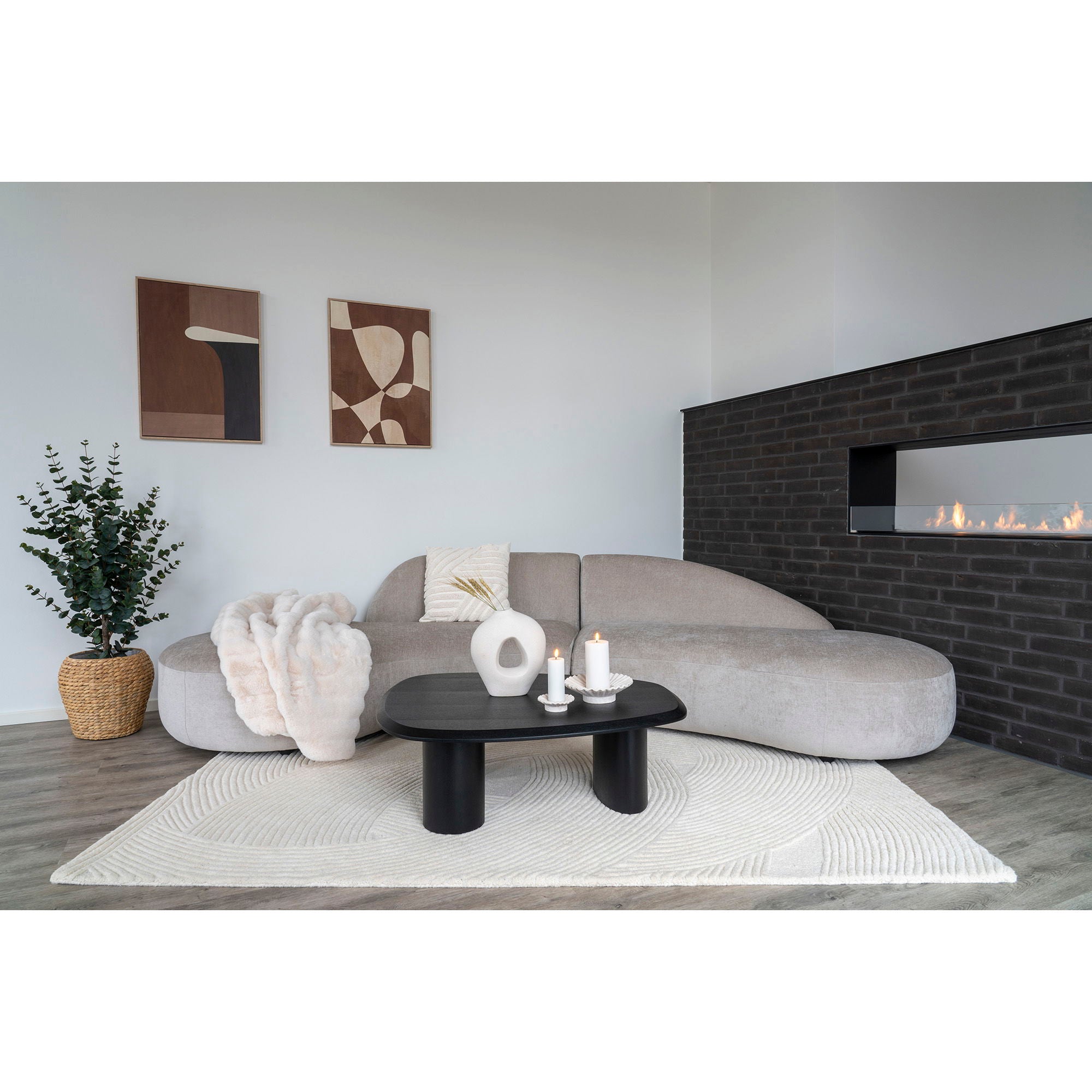 Keramische vaas in wit 24x10,5x27,8 cm