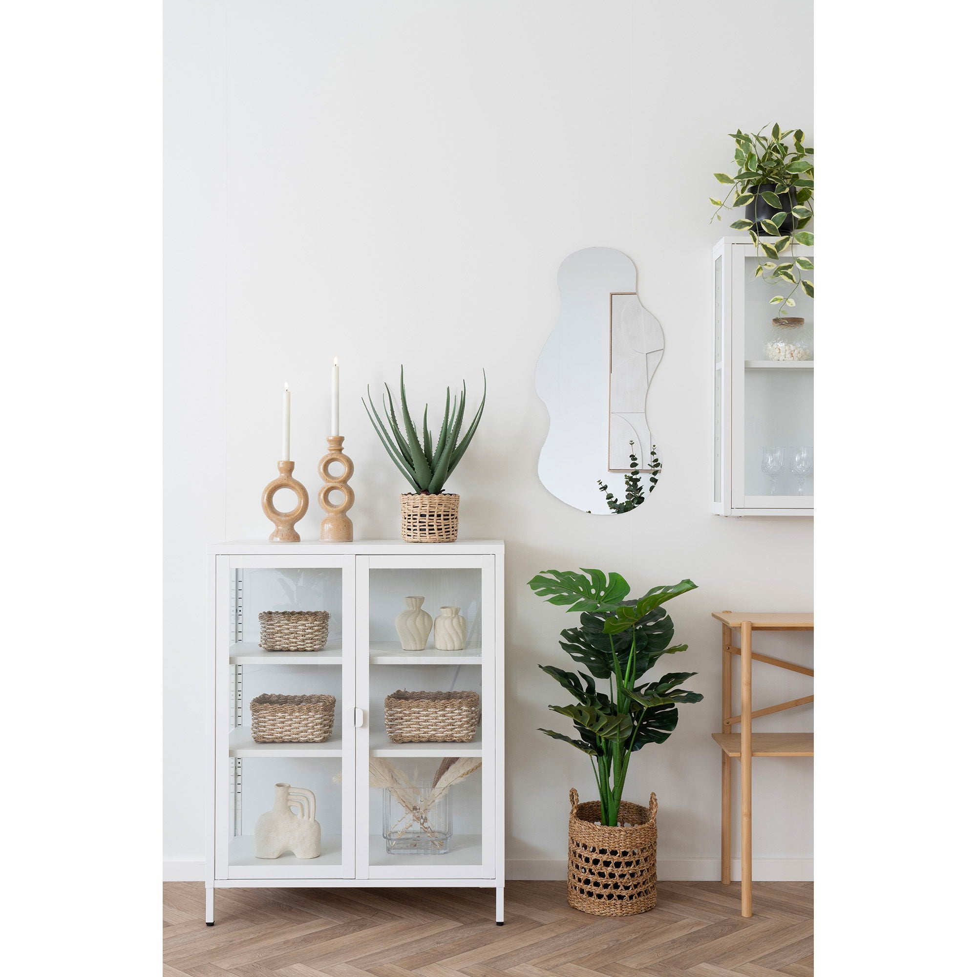 Keramische vaas in wit, set van 2