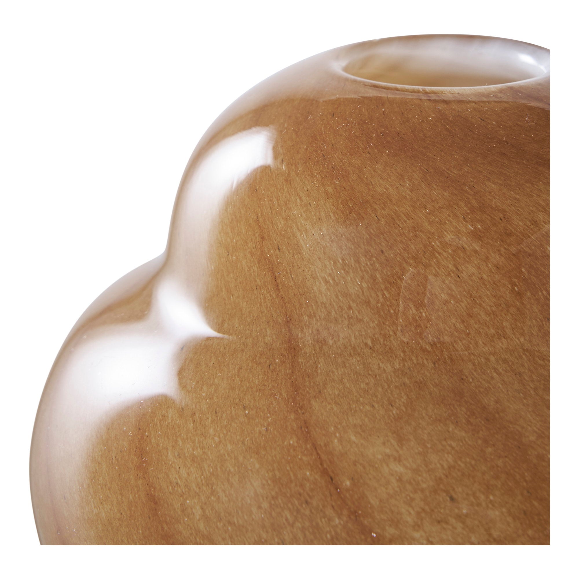 Glazen vaas in bruin ø16,5x17 cm