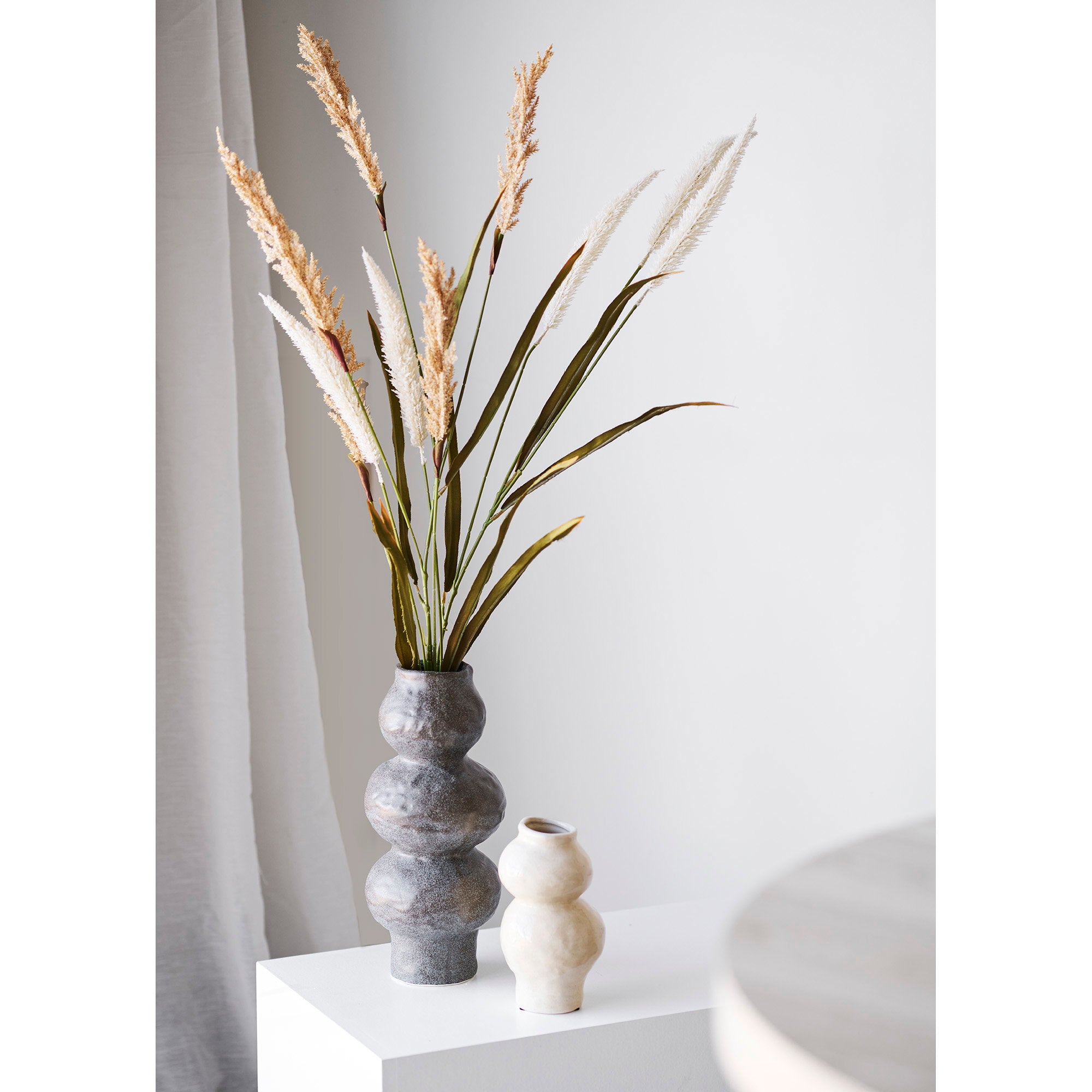 Keramische vaas in beige ø10,5x19,5 cm