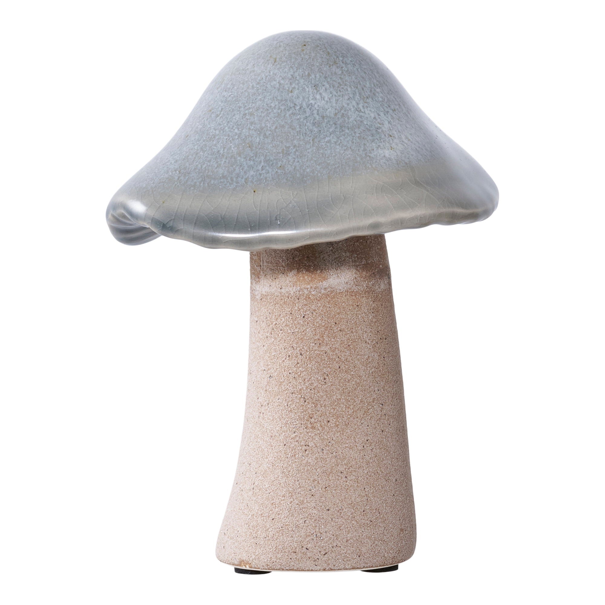 Koraalpaddenstoelen, keramiek, groen, bruin, blauw, set van 3