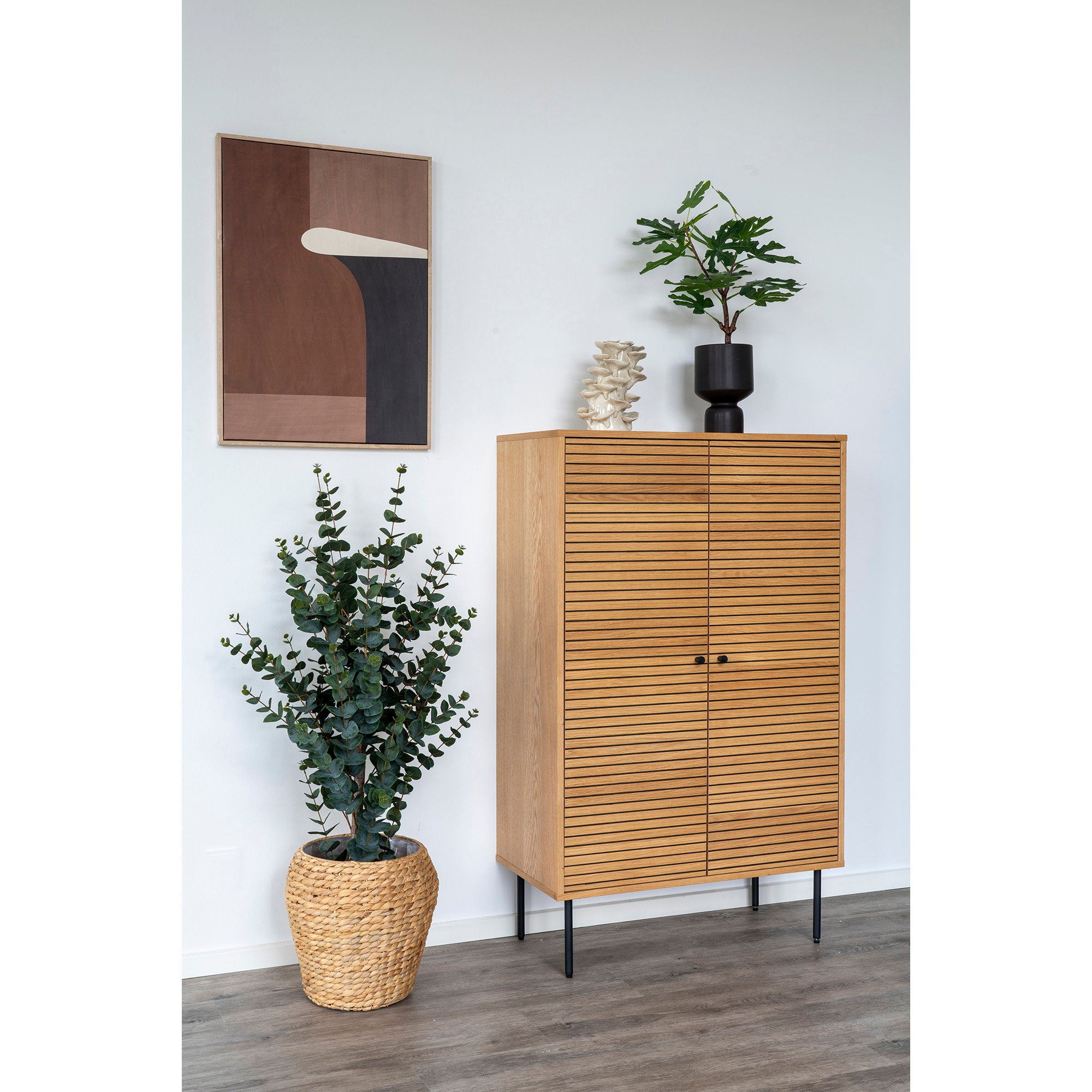 Keramische pot in zwart ø15x23,5 cm