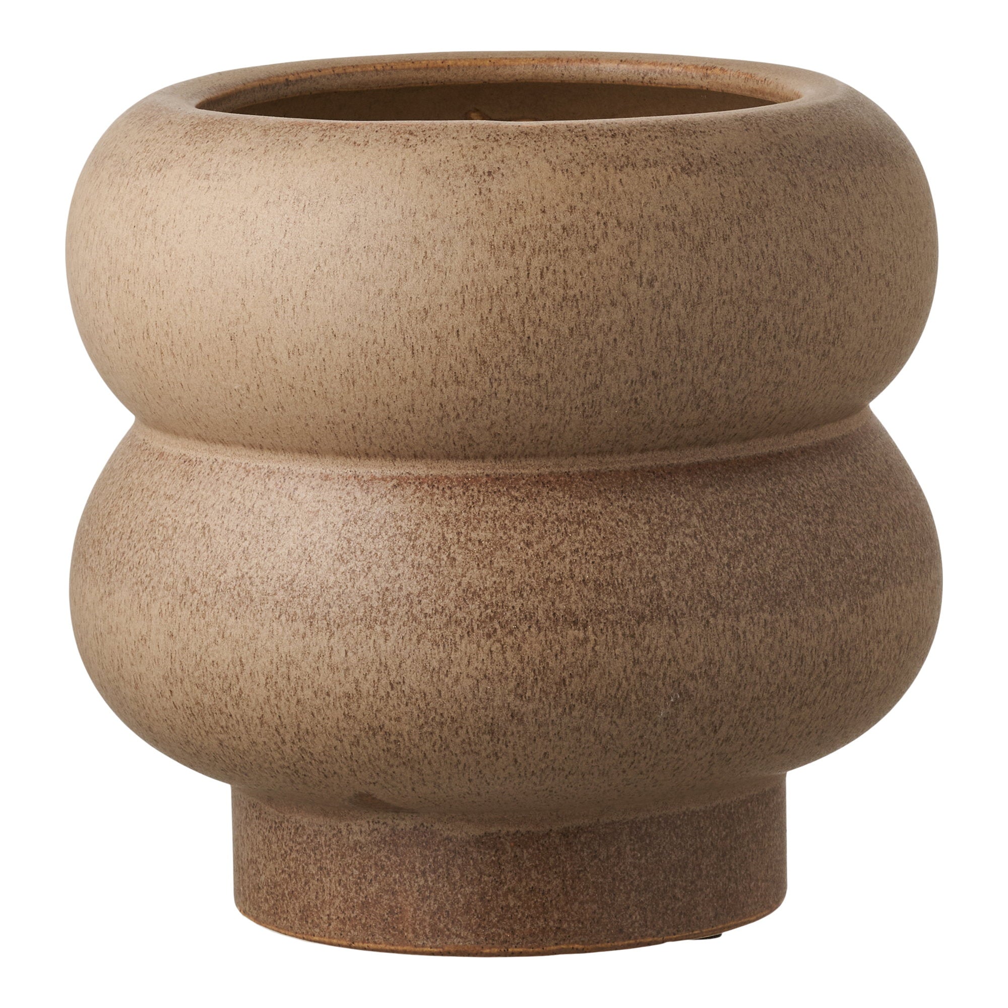 Bruine keramische pot ø19x17,5 cm