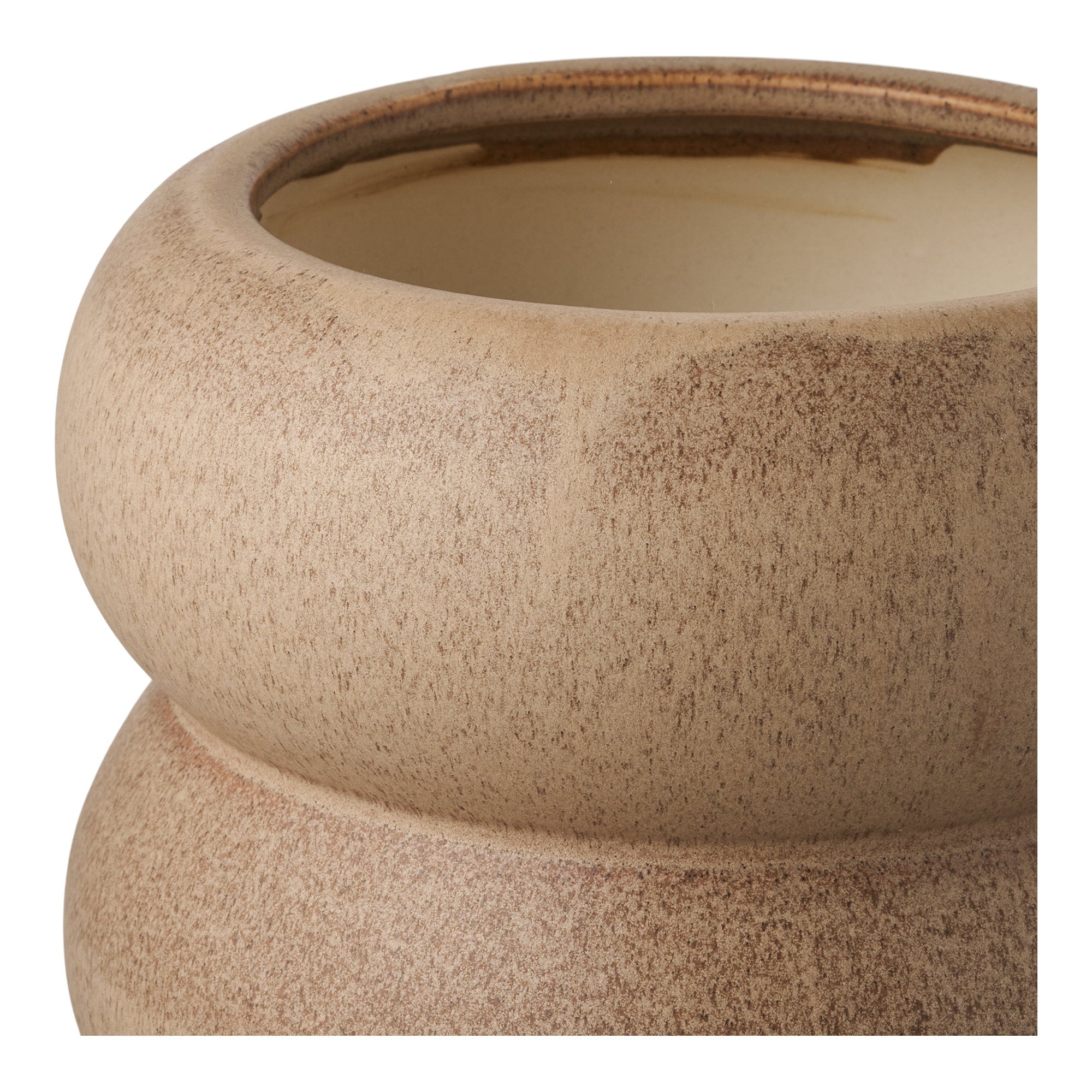Bruine keramische pot ø19x17,5 cm