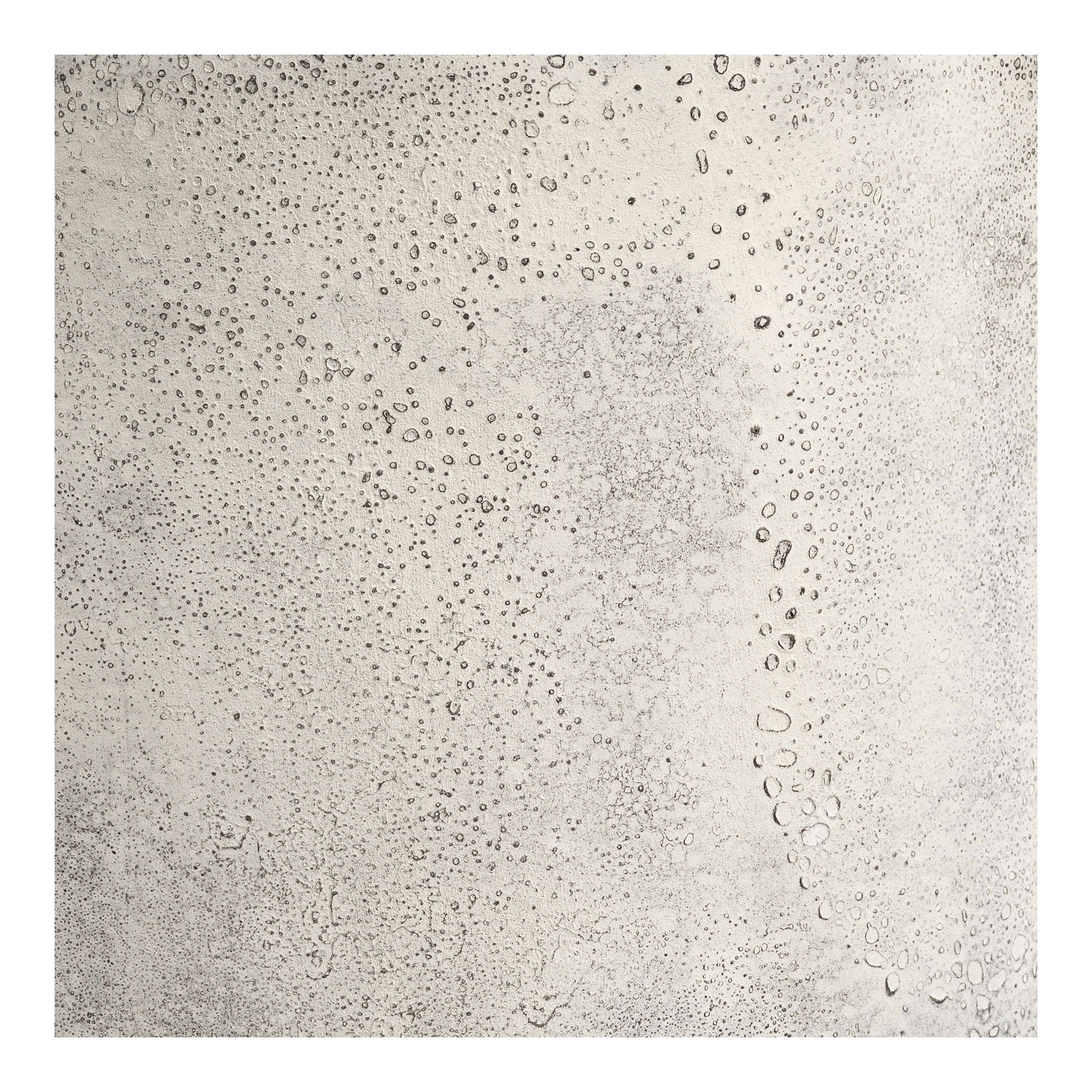 Pot in metaal, antiek in beige, set van 2