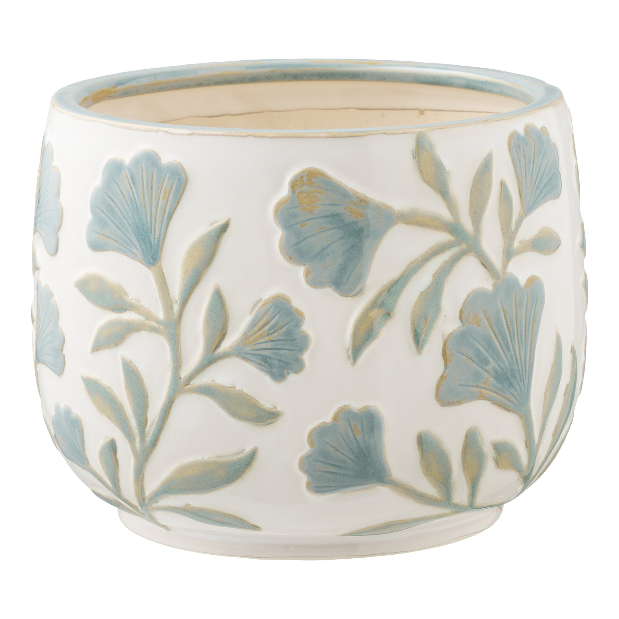 Keramische bloemenpot in wit mix ø22,5x17,5 cm