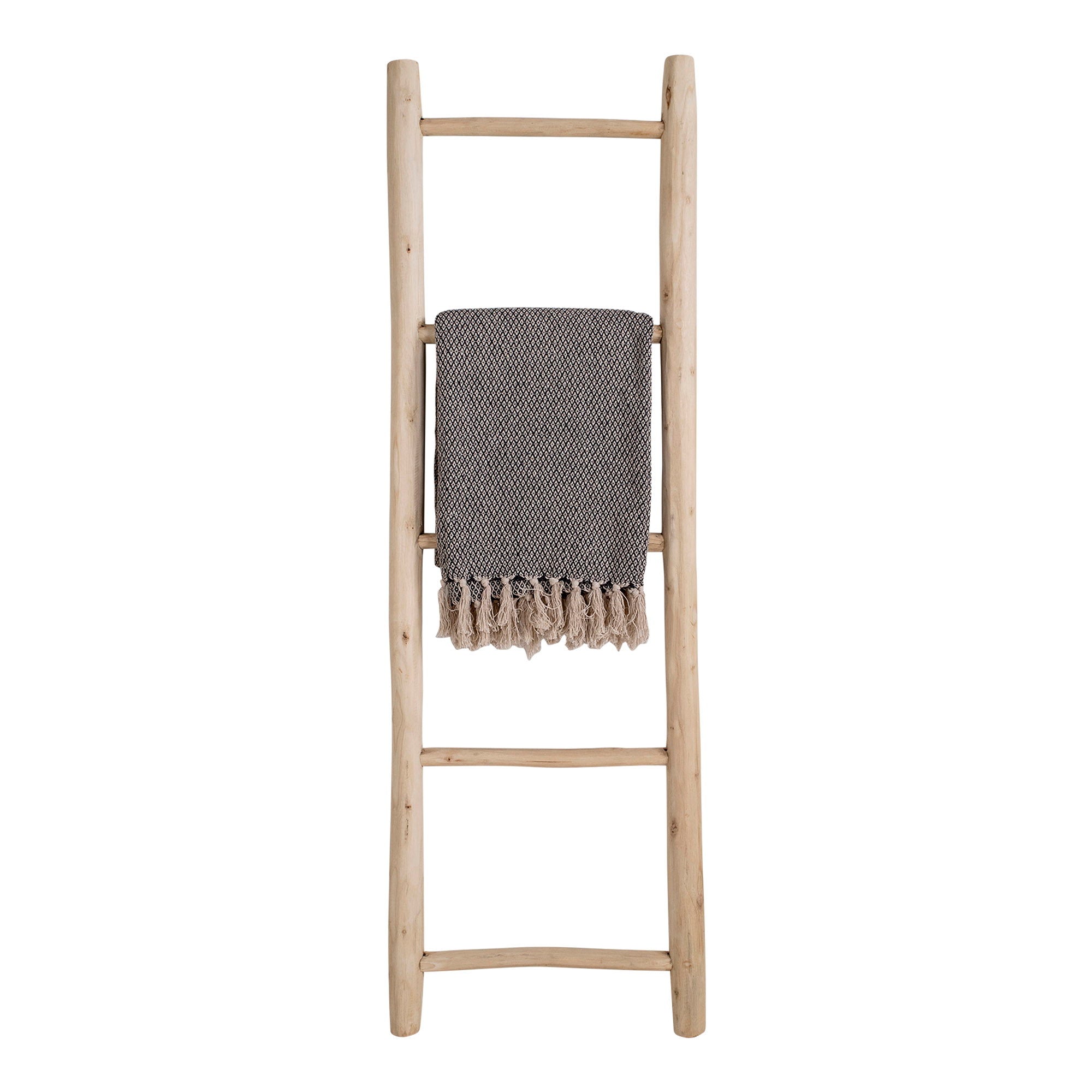 Decoratieve ladder, teak, naturel 50x150 cm