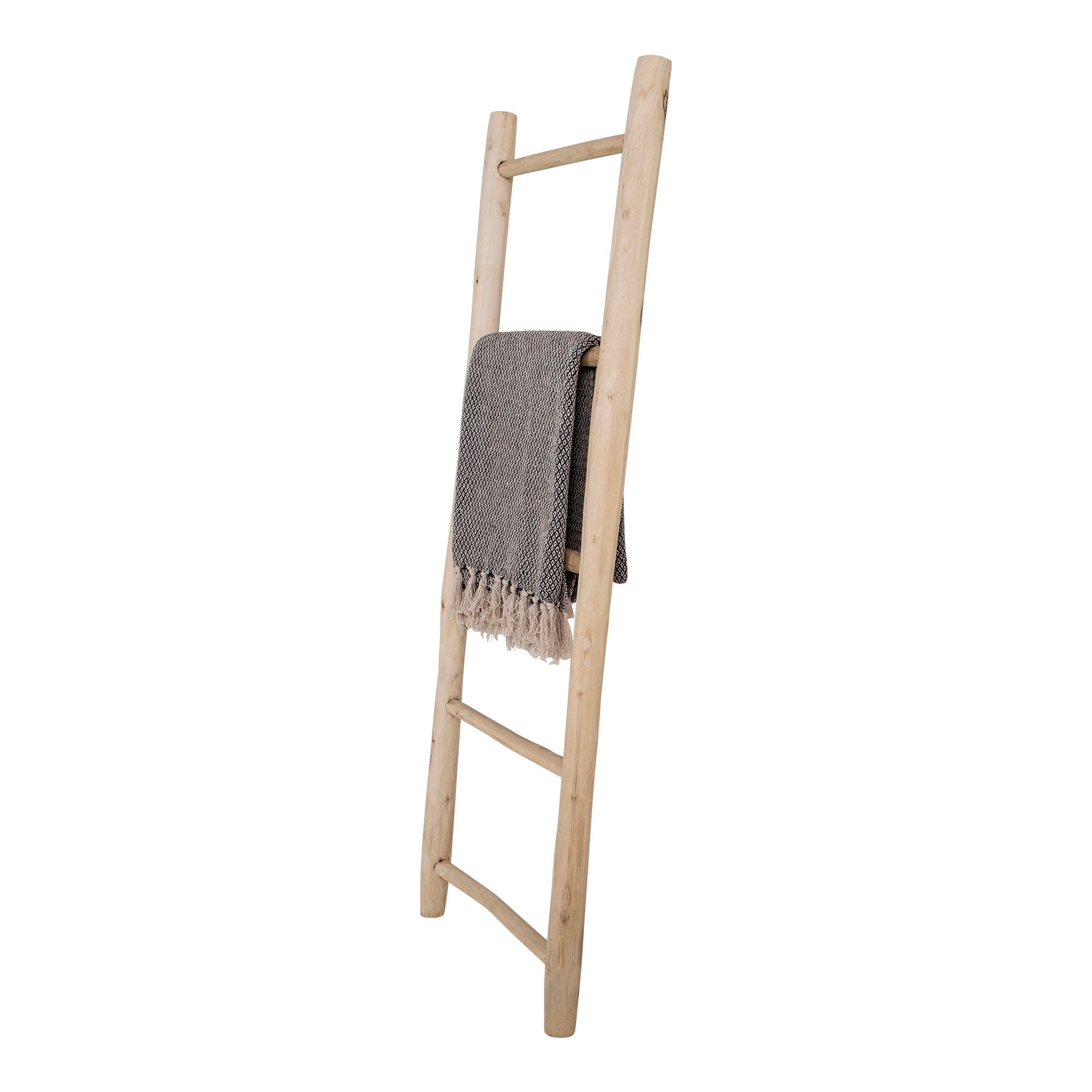 Decoratieve ladder, teak, naturel 50x150 cm