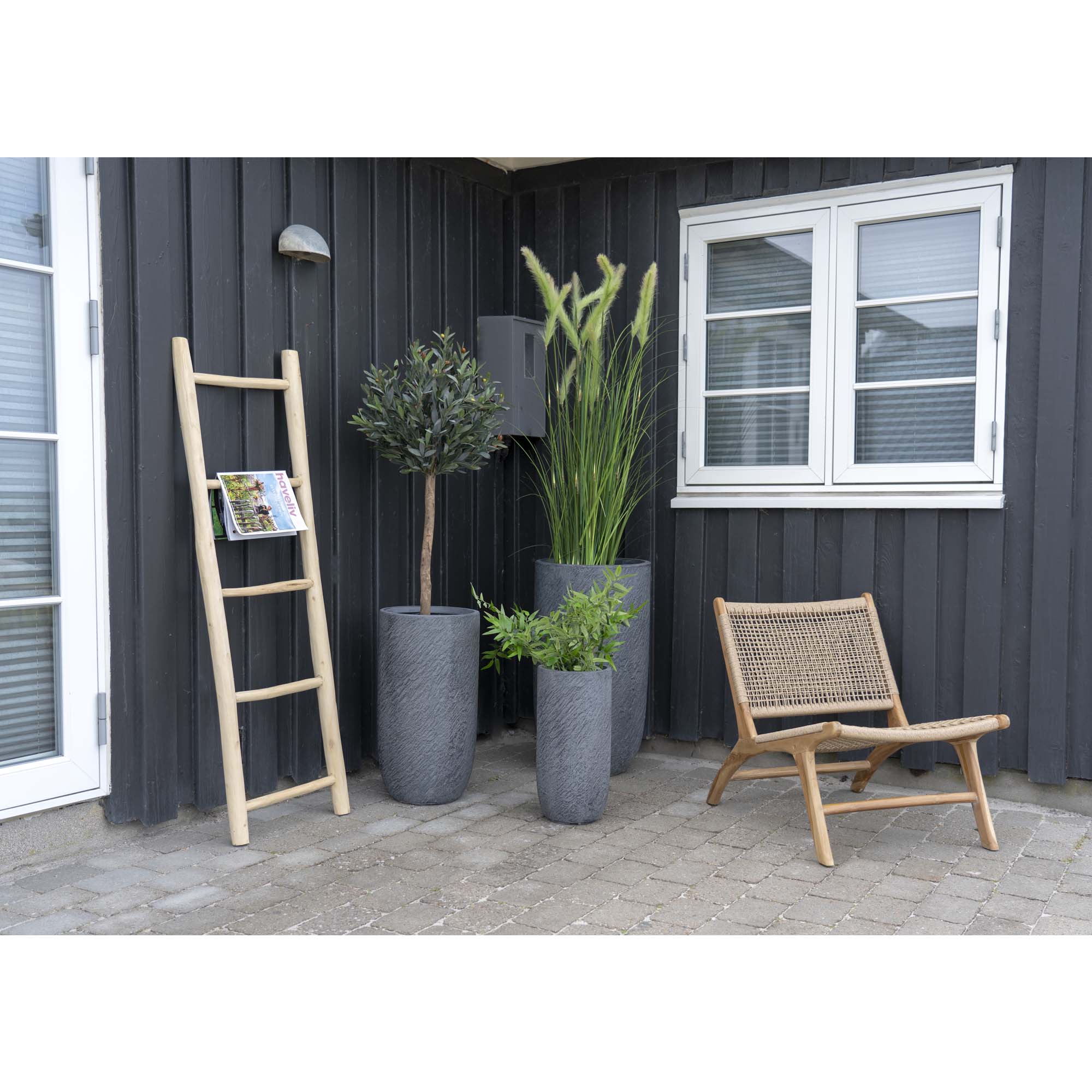Decoratieve ladder, teak, naturel 50x150 cm