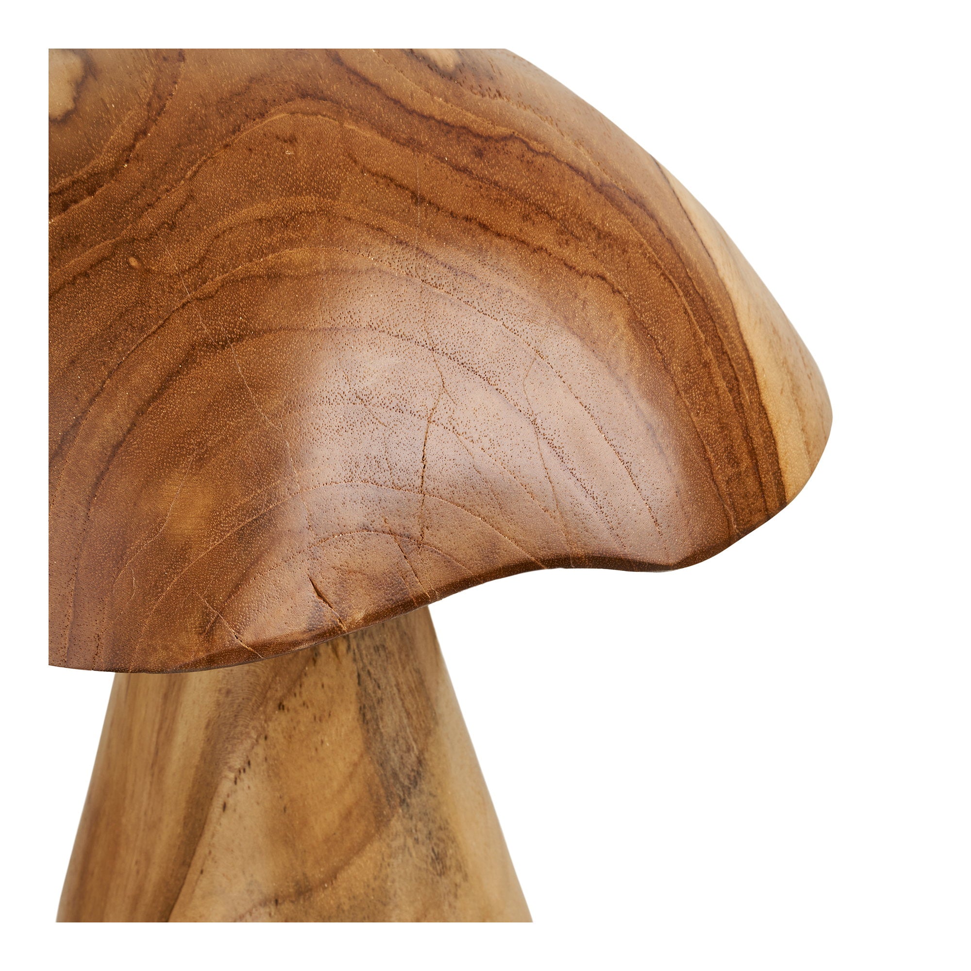 Kodi Decoratieve paddenstoelen, teak, naturel, set van 2