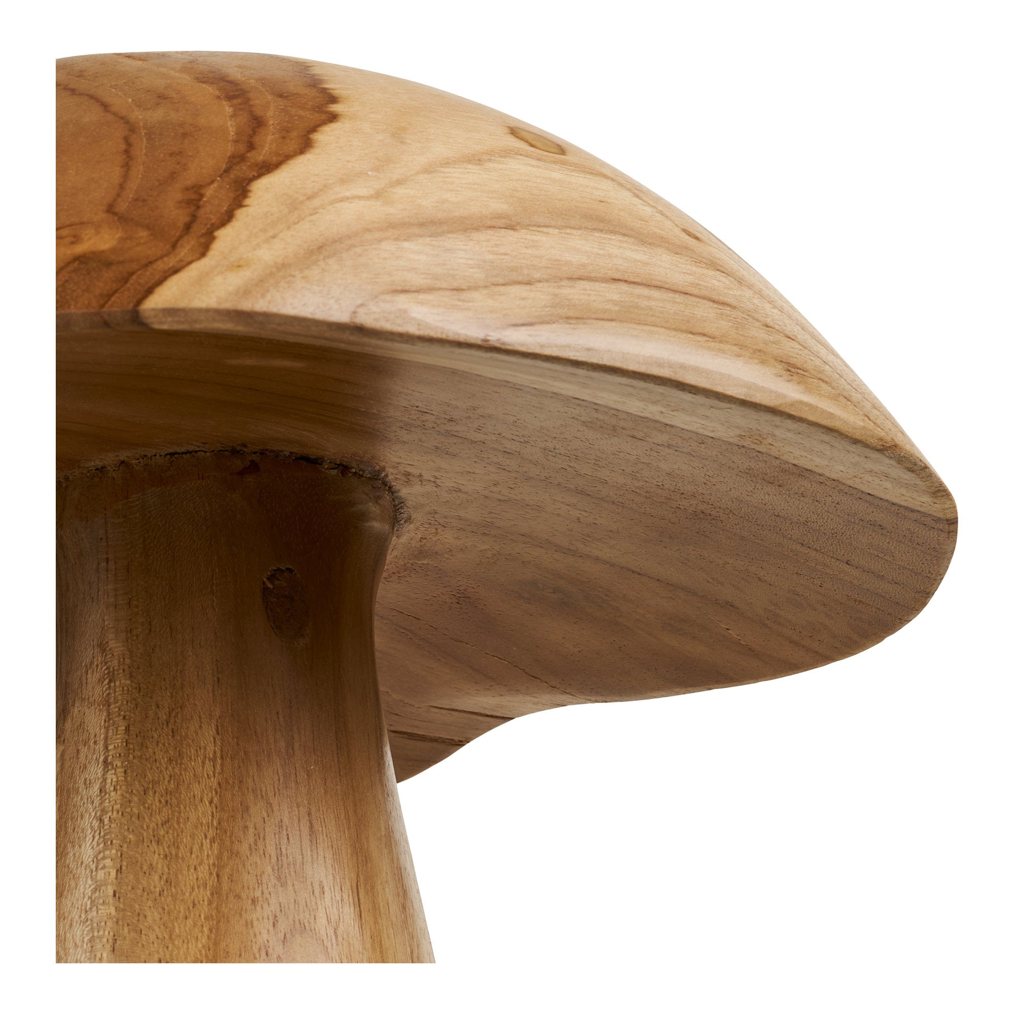 Kodi Decoratieve paddenstoelen, teak, naturel, set van 2