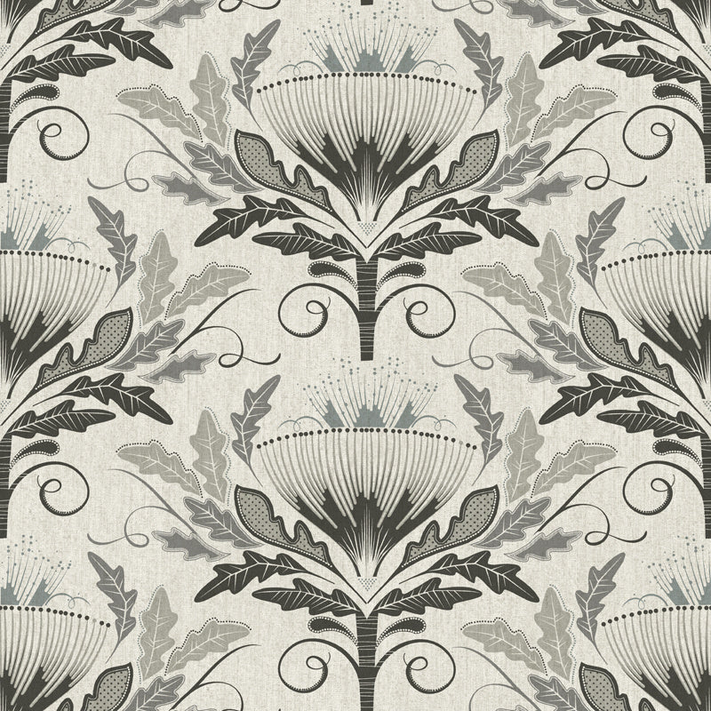 Behang Poetry Secret Garden black