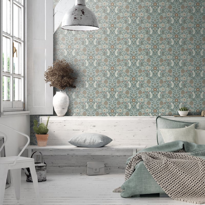 Behang Poetry Leksand mint